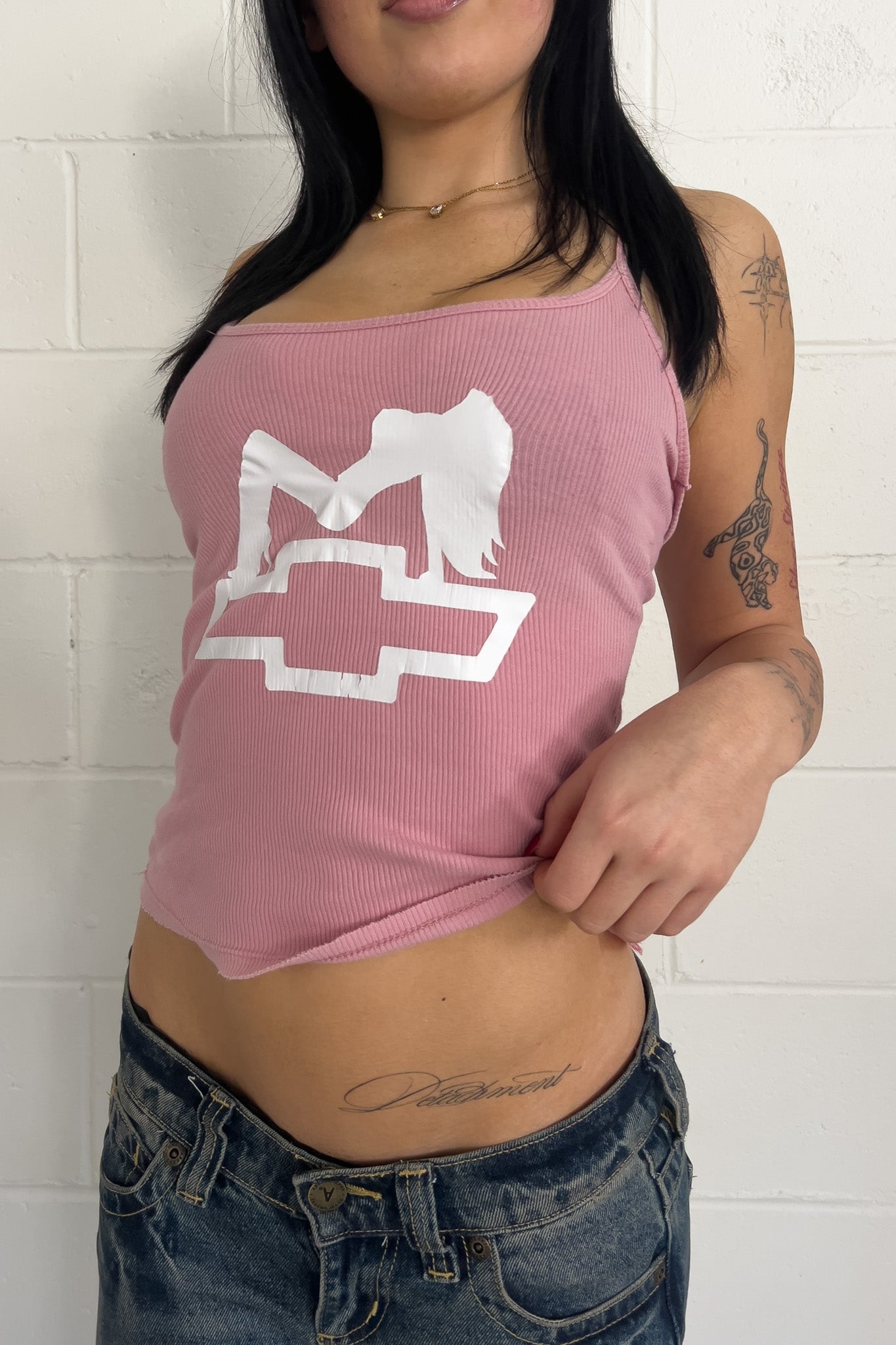 Pink graphic tank ★ Size est Xsmall