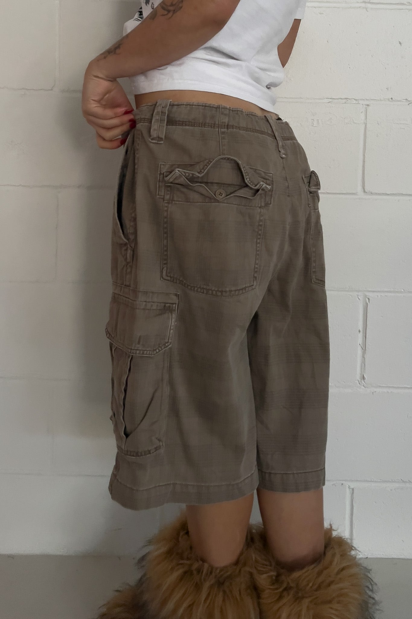 IZOD brown plaid shorts ★ One size adjustable waist (Copy)