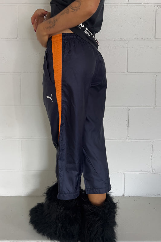 PUMA purple + orange track capris ★ Size est XS