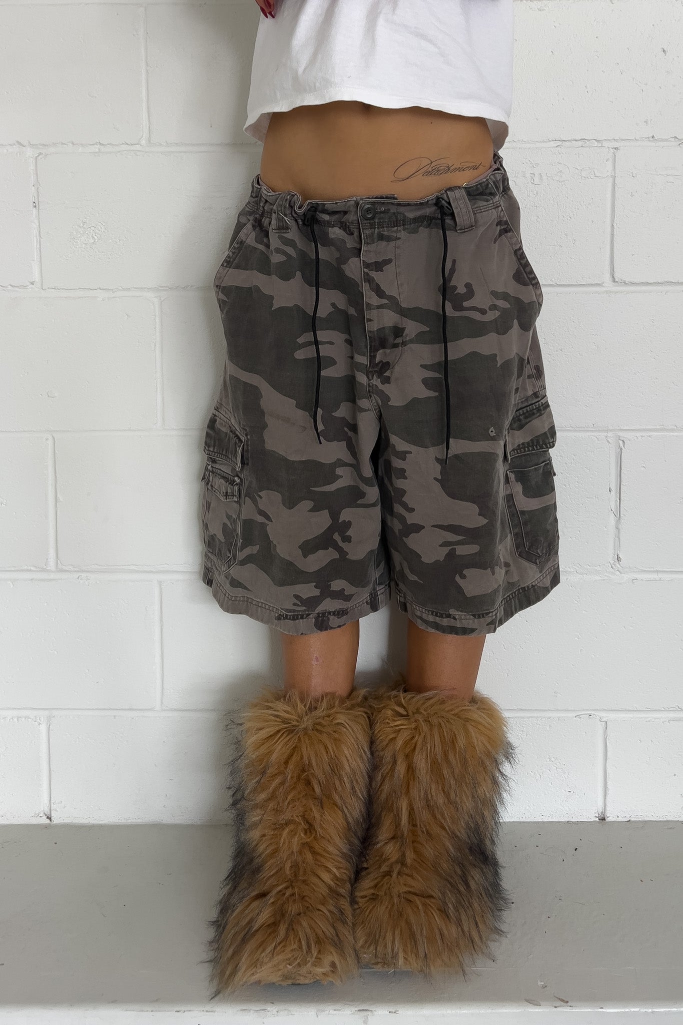 CANYON RIVER BLUES brown camo shorts ★ One size (Adjustable drawstring)