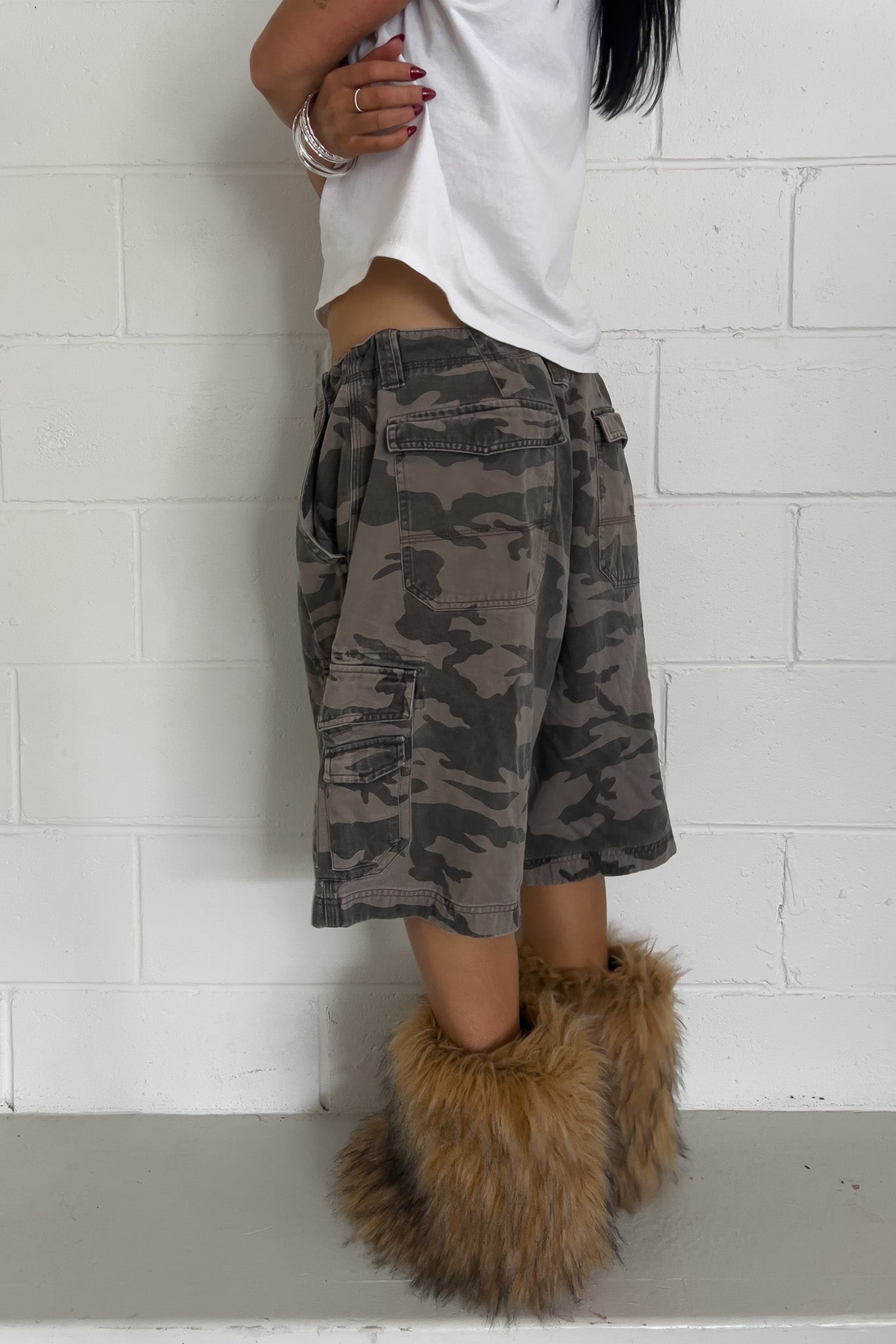 CANYON RIVER BLUES brown camo shorts ★ One size (Adjustable drawstring)