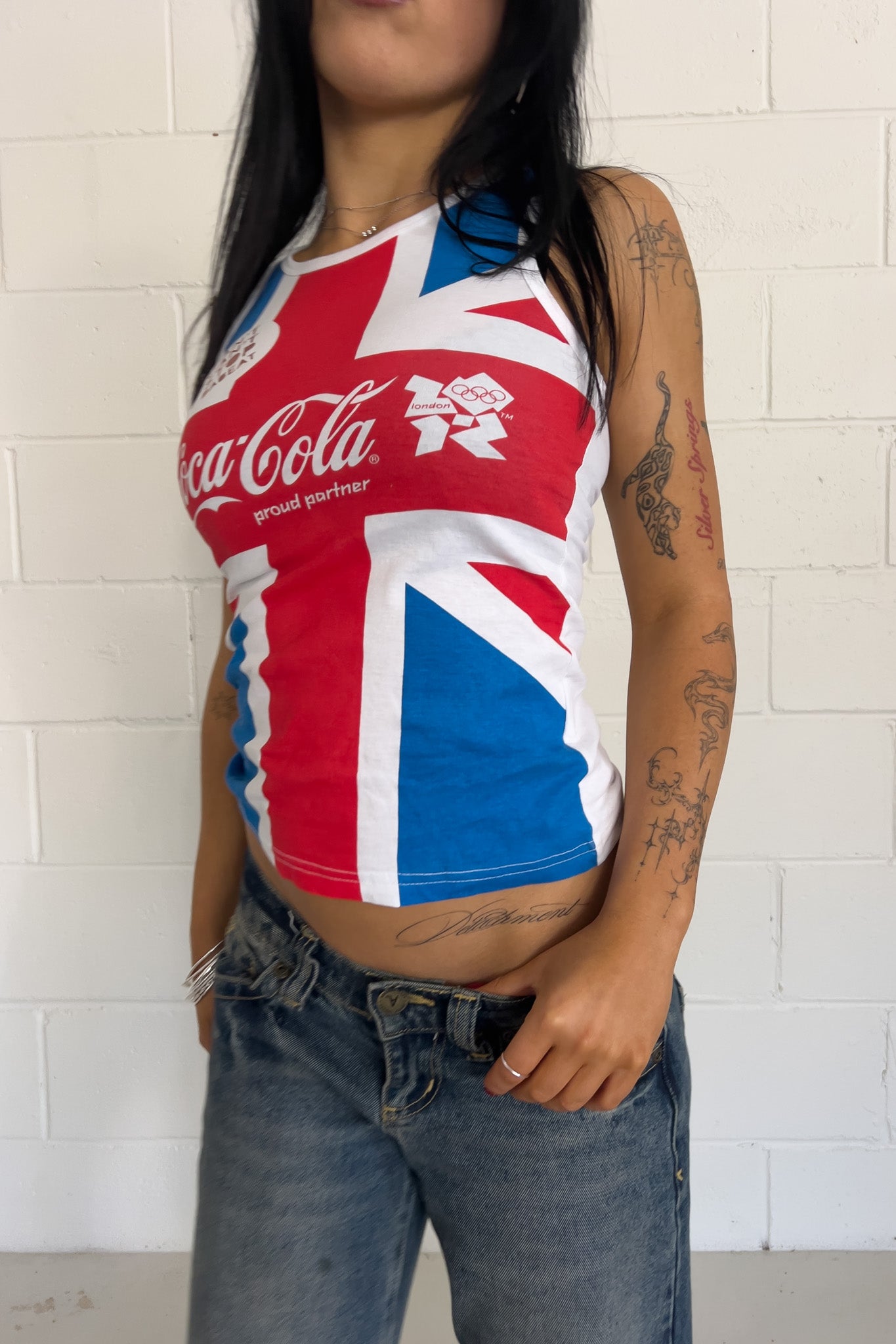 COCA COLA "union jack" graphic tank  ★ Size labelled large