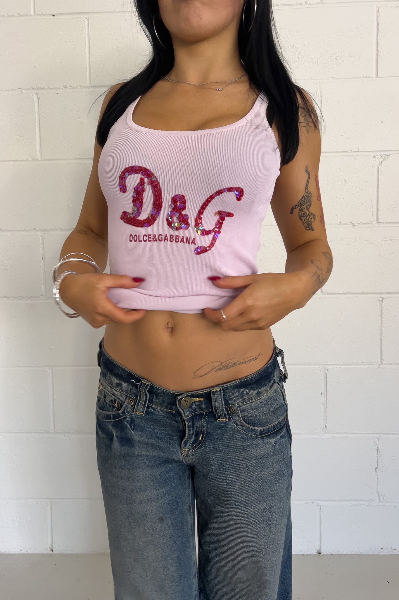 DOLCE & GABBANA pink tank ★ Size labelled small