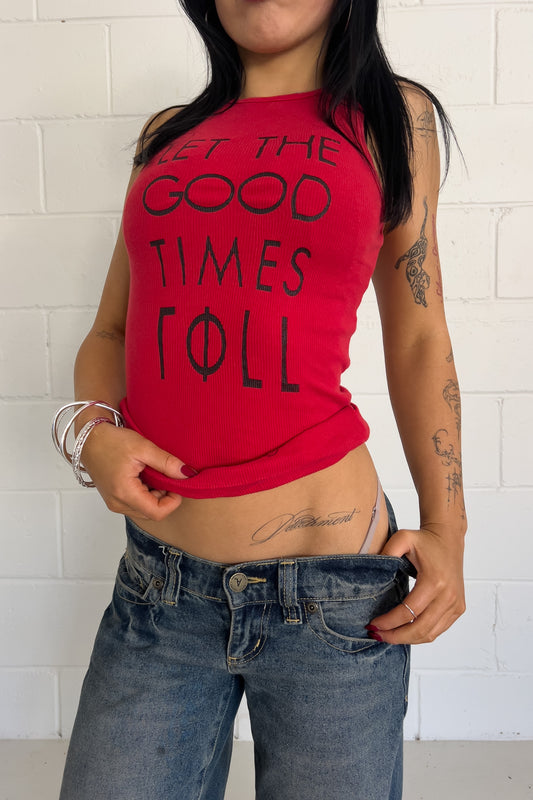 AMERICAN APPAREL red tank ★ Size labelled small