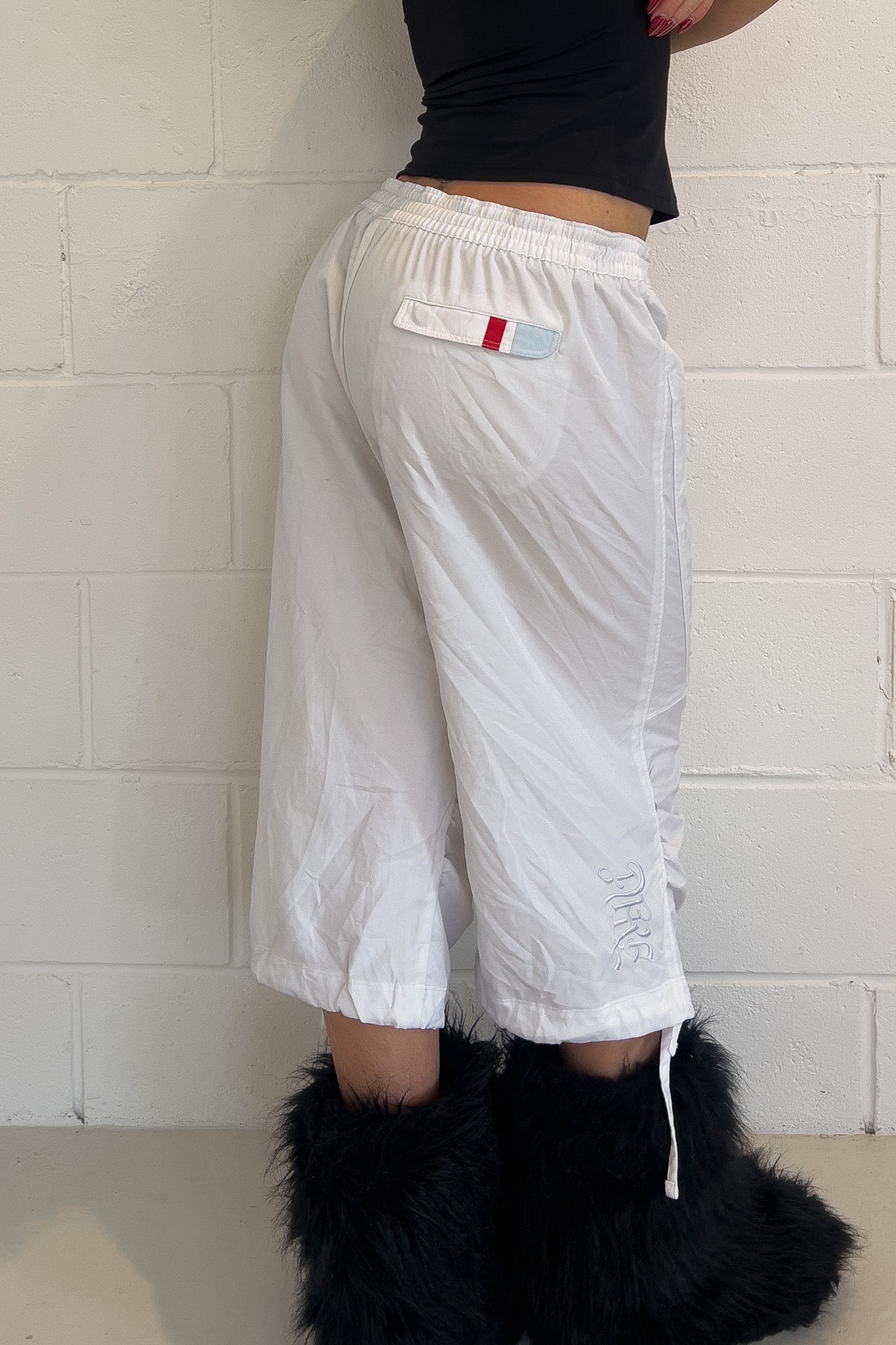 NIKE white track capris ★ Size labelled X large