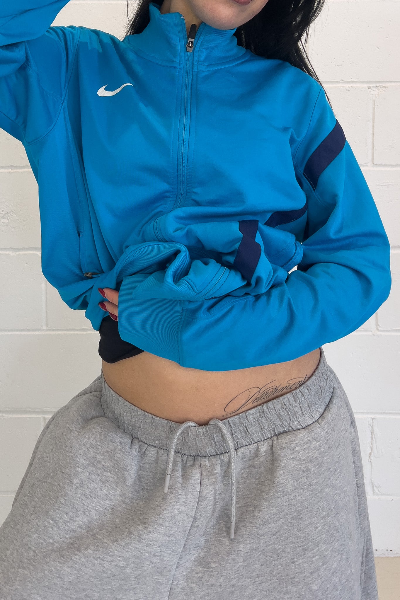NIKE blue track jacket ★ Size labelled medium