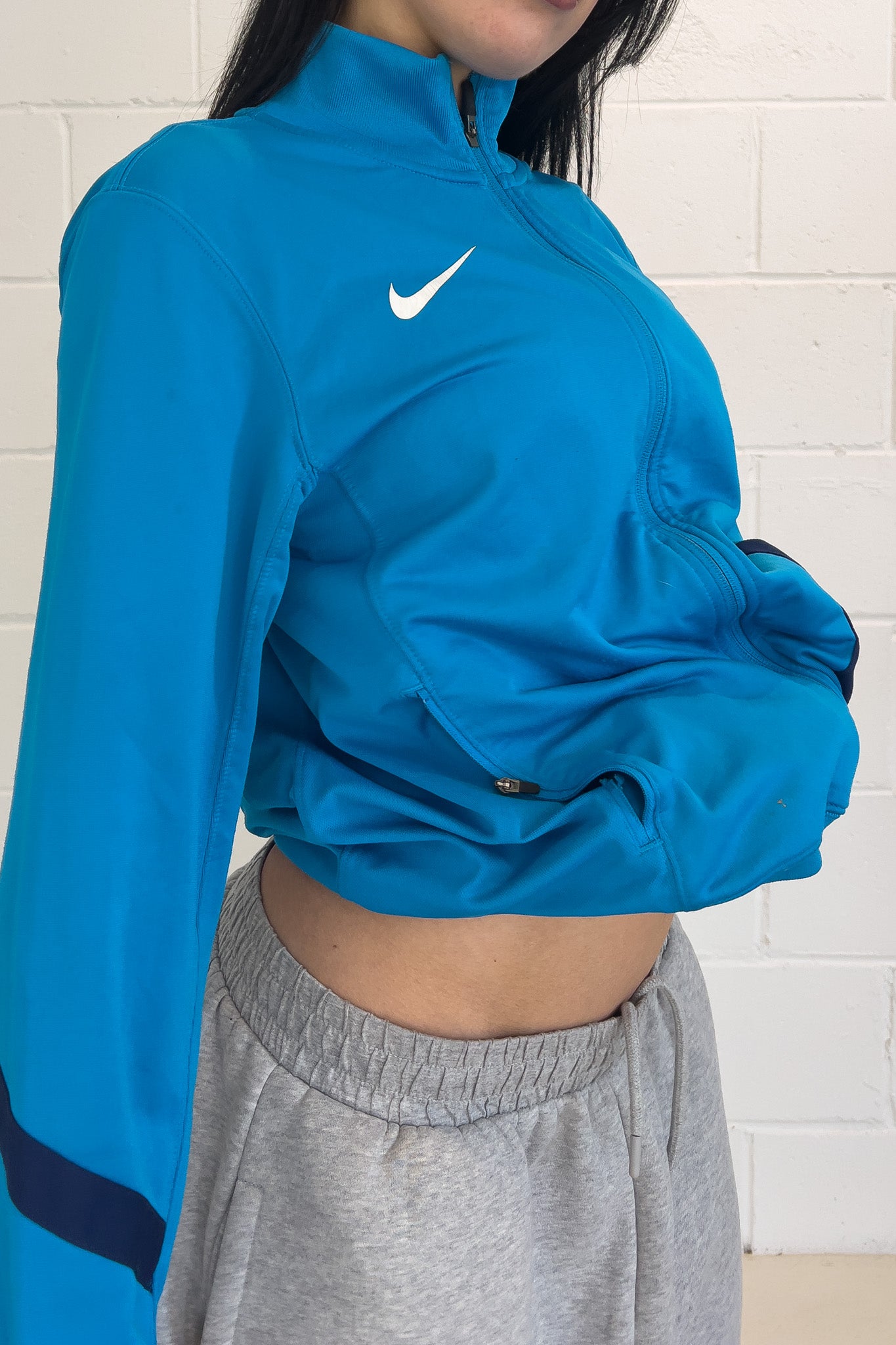 NIKE blue track jacket ★ Size labelled medium