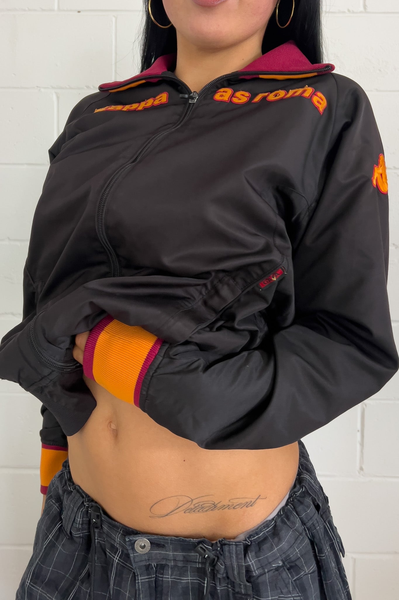KAPPA black + orange "arsoma"jacket ★ Size labelled small