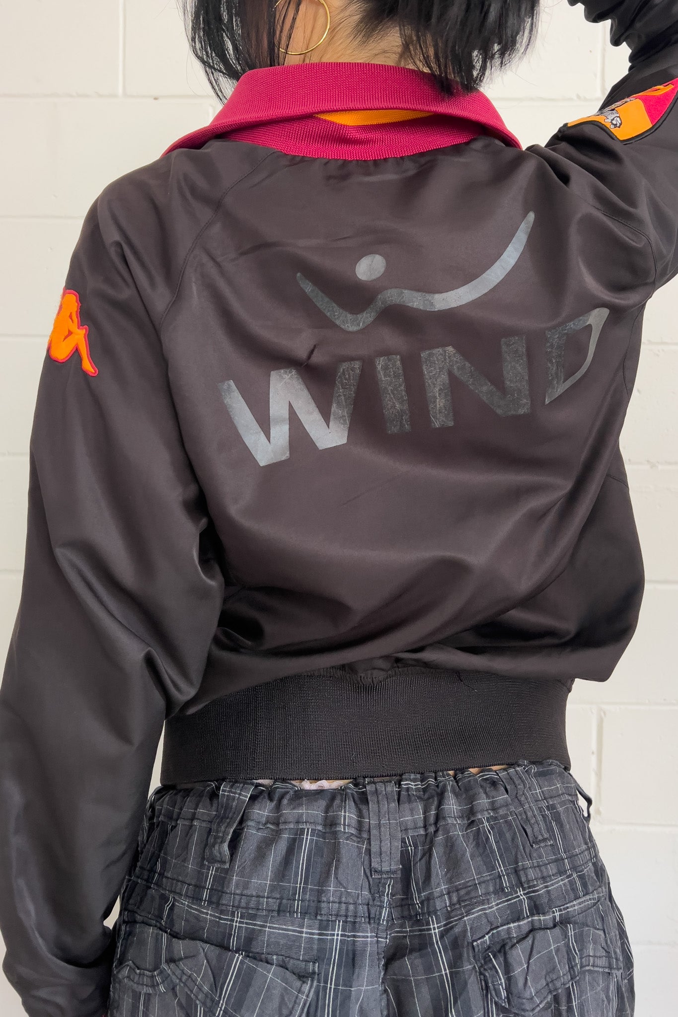 KAPPA black + orange "arsoma"jacket ★ Size labelled small