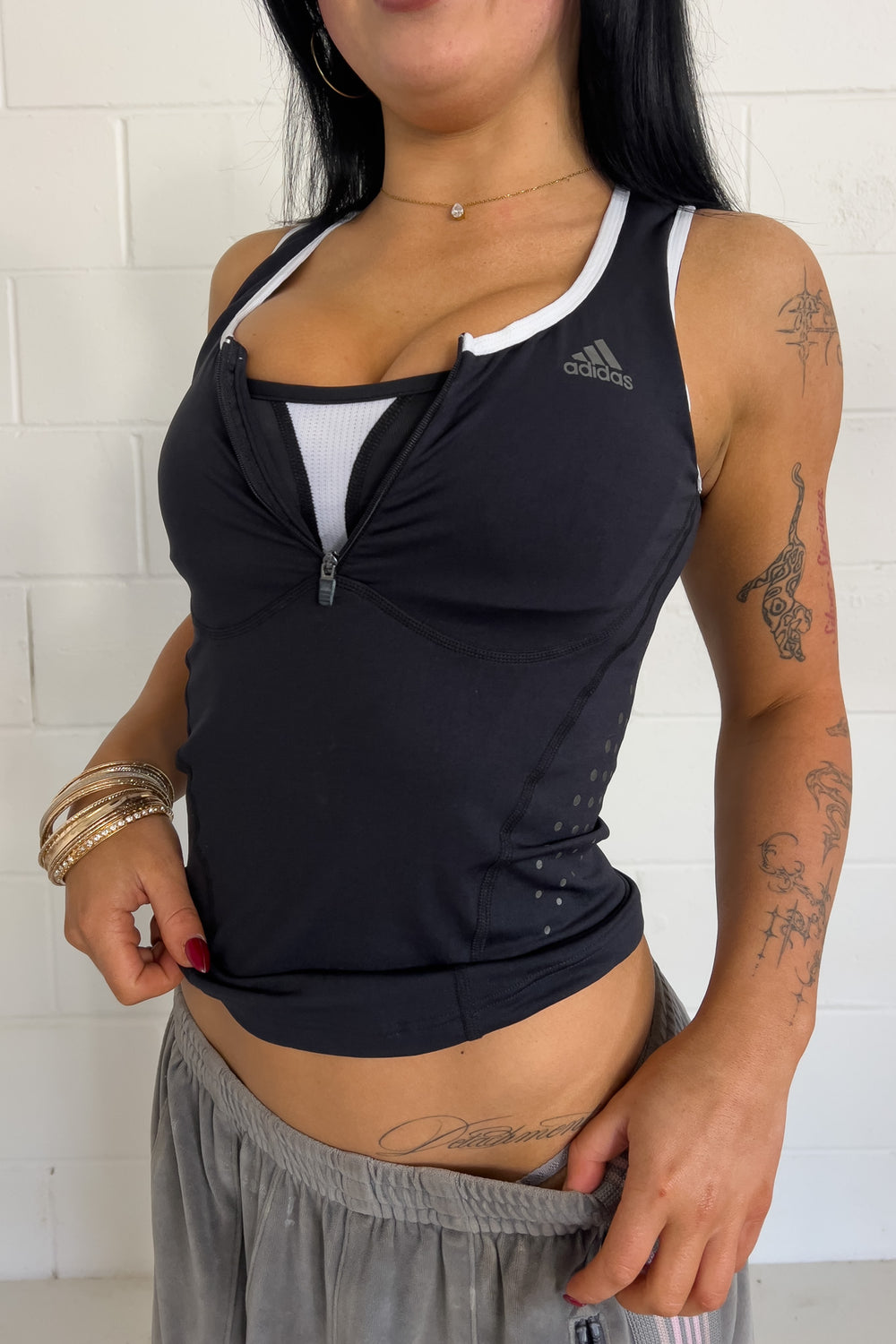 ADIDAS black sport tank  ★ Size labelled medium