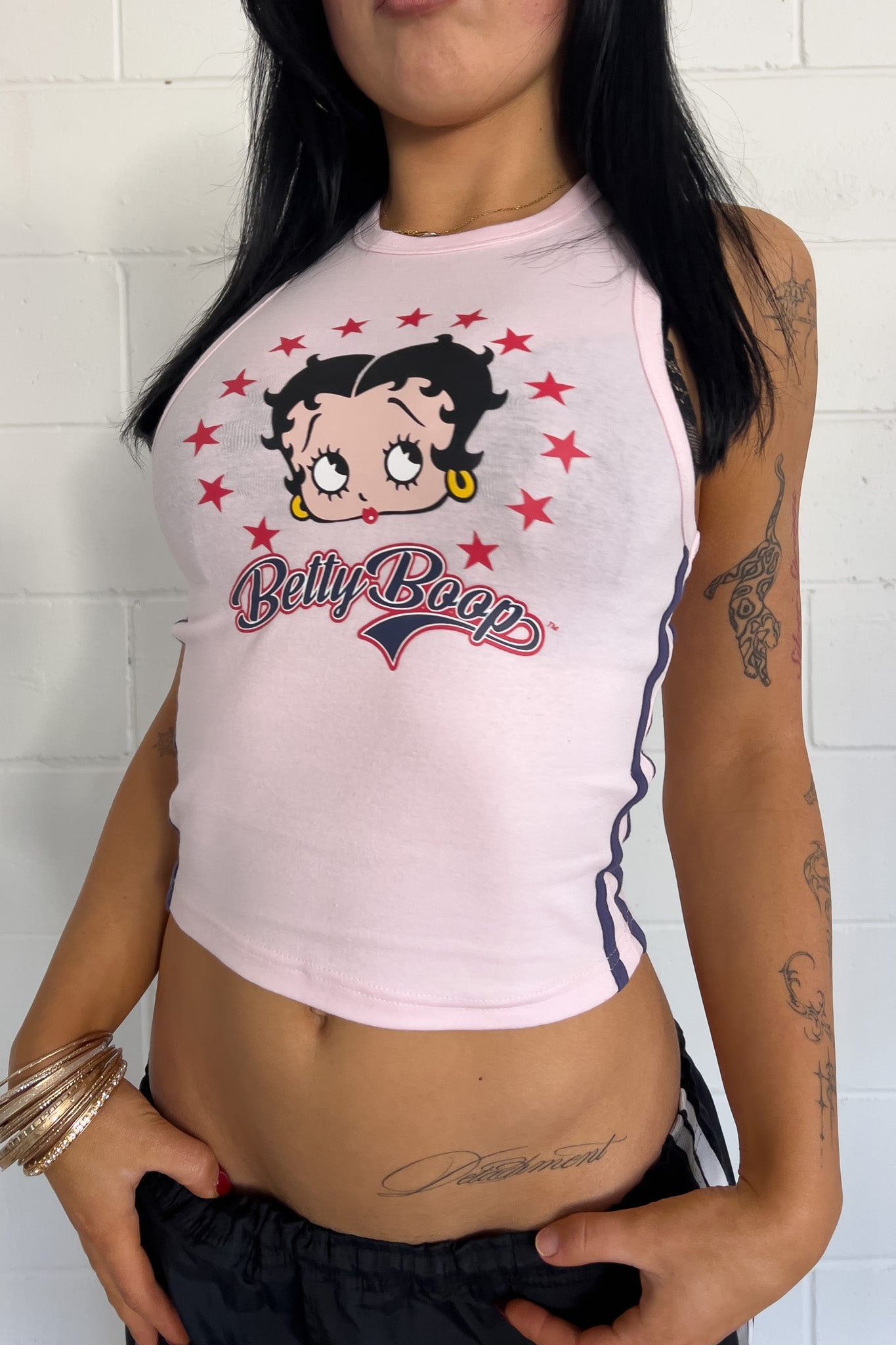 BETTY BOOP pink graphic tank ★ Size labelled X small