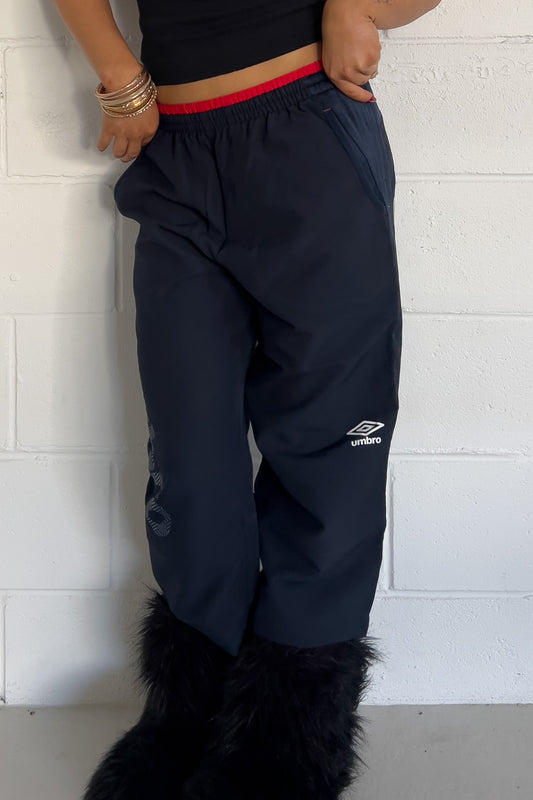 UMBERO navy + red  track capris ★ Size est small