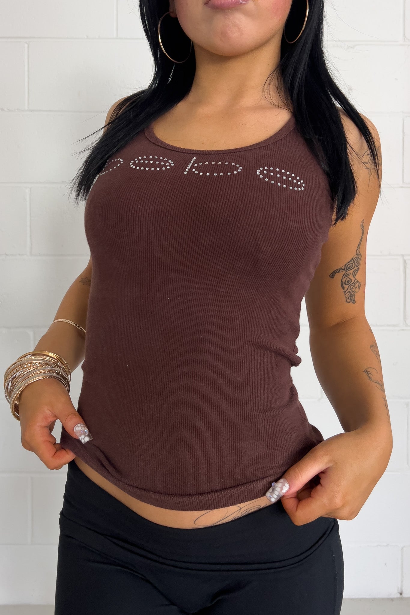BEBE brown tank ★ Size est small