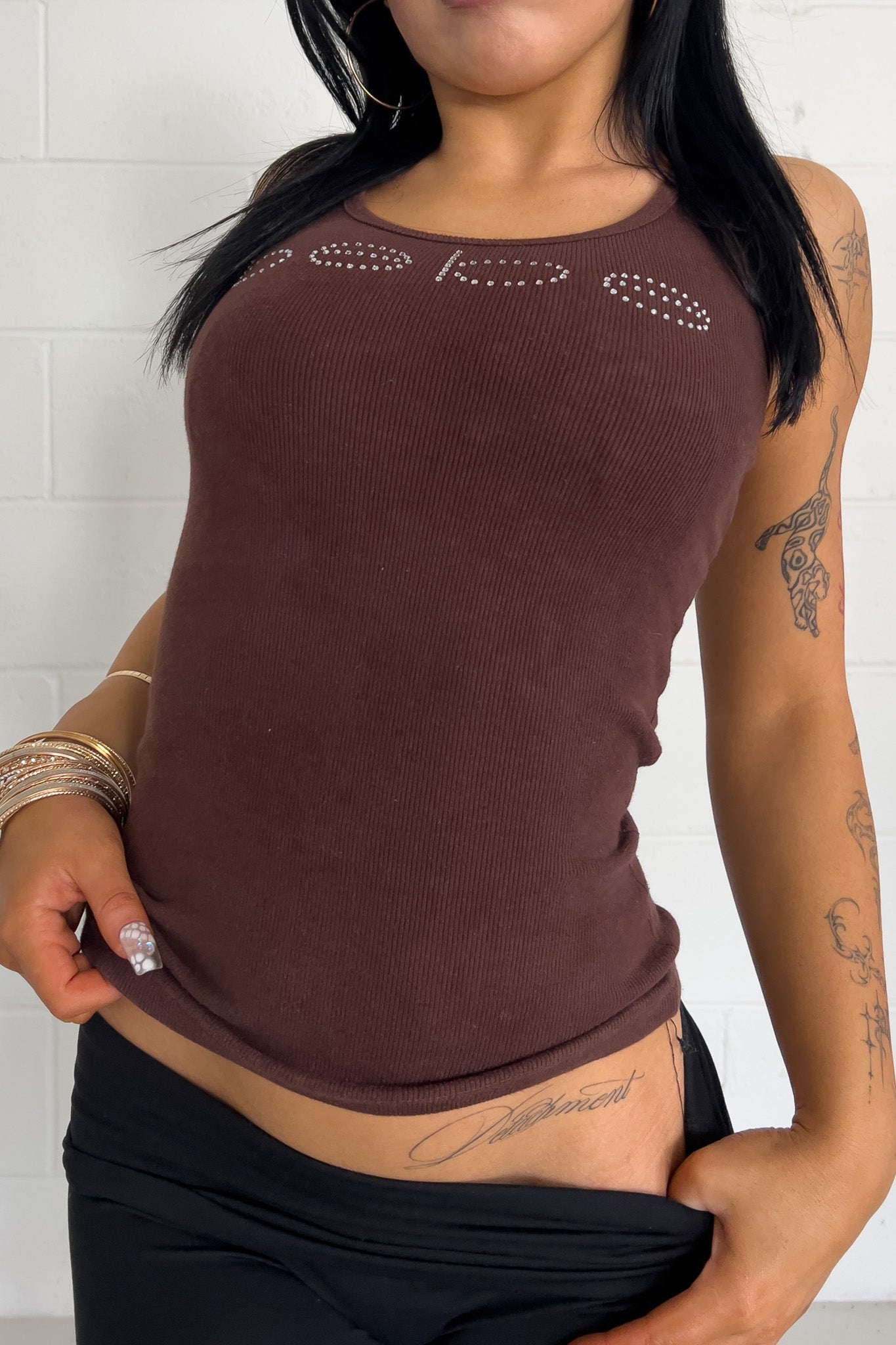 BEBE brown tank ★ Size est small