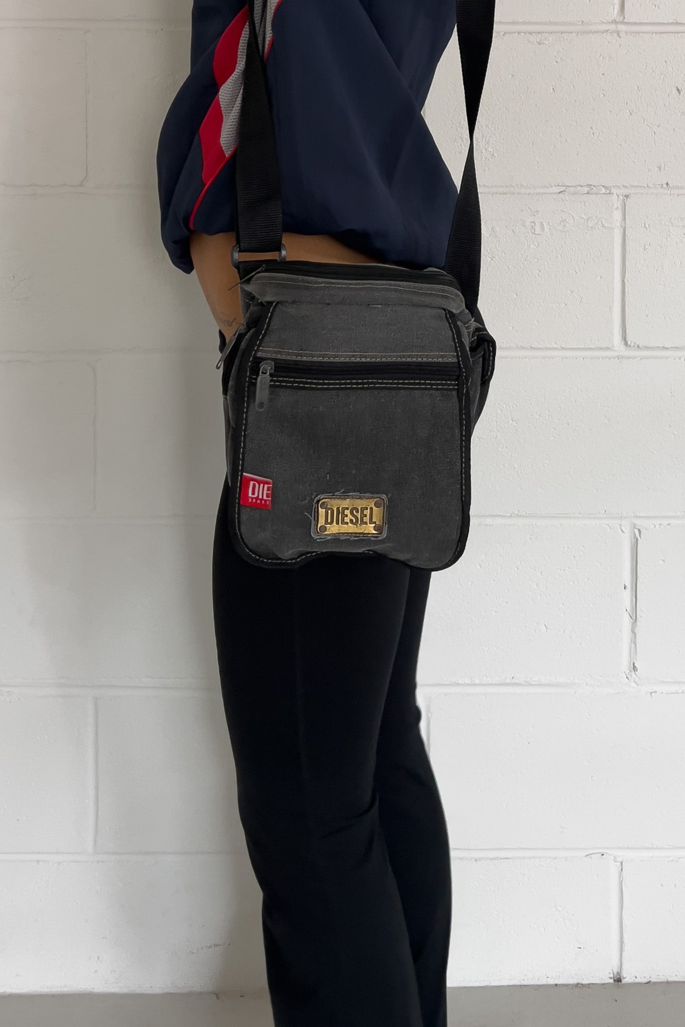 DIESEL black satchel bag ★
