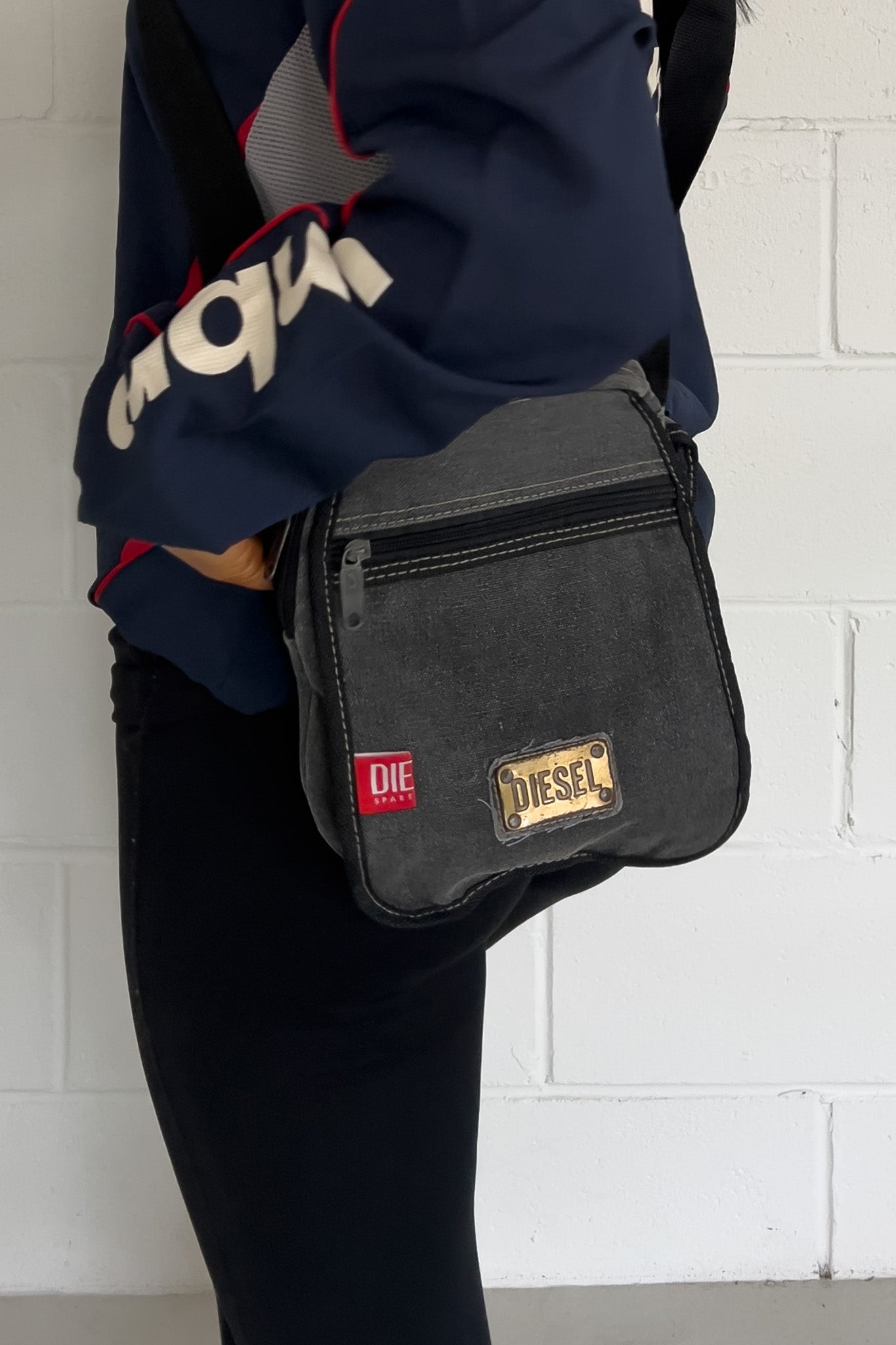 DIESEL black satchel bag ★