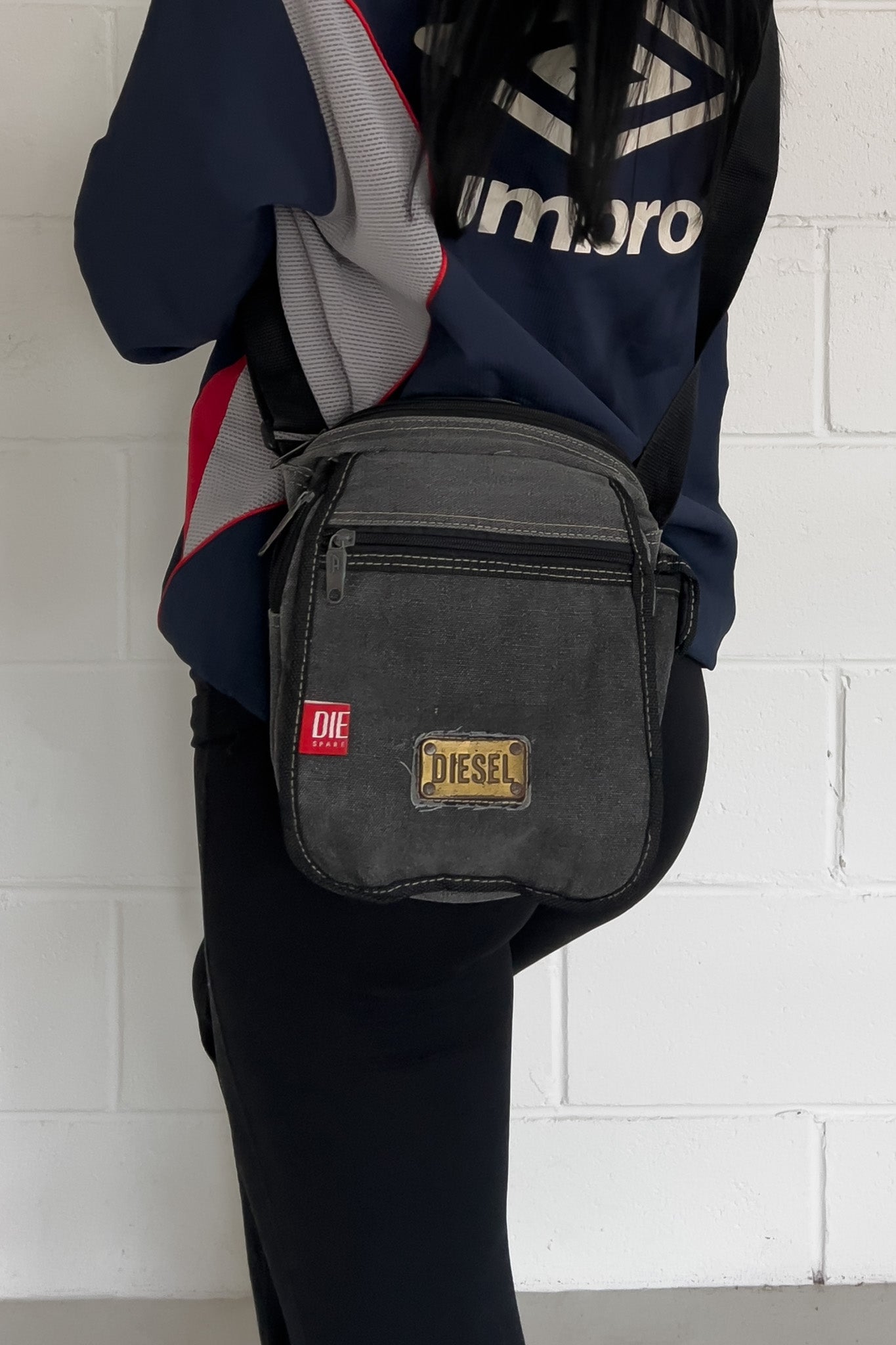 DIESEL black satchel bag ★