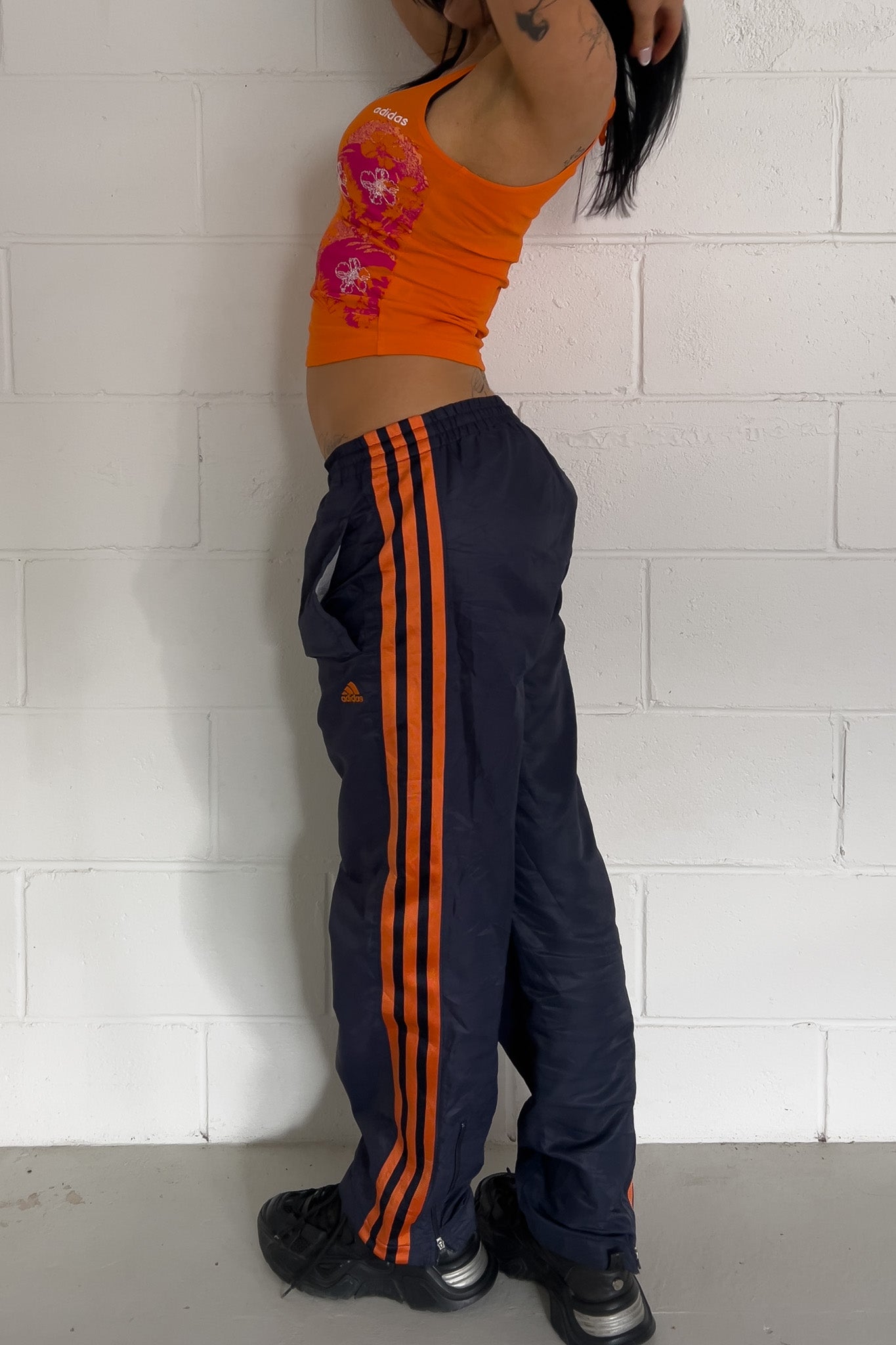 ADIDAS orange graphic tank★ Size est small