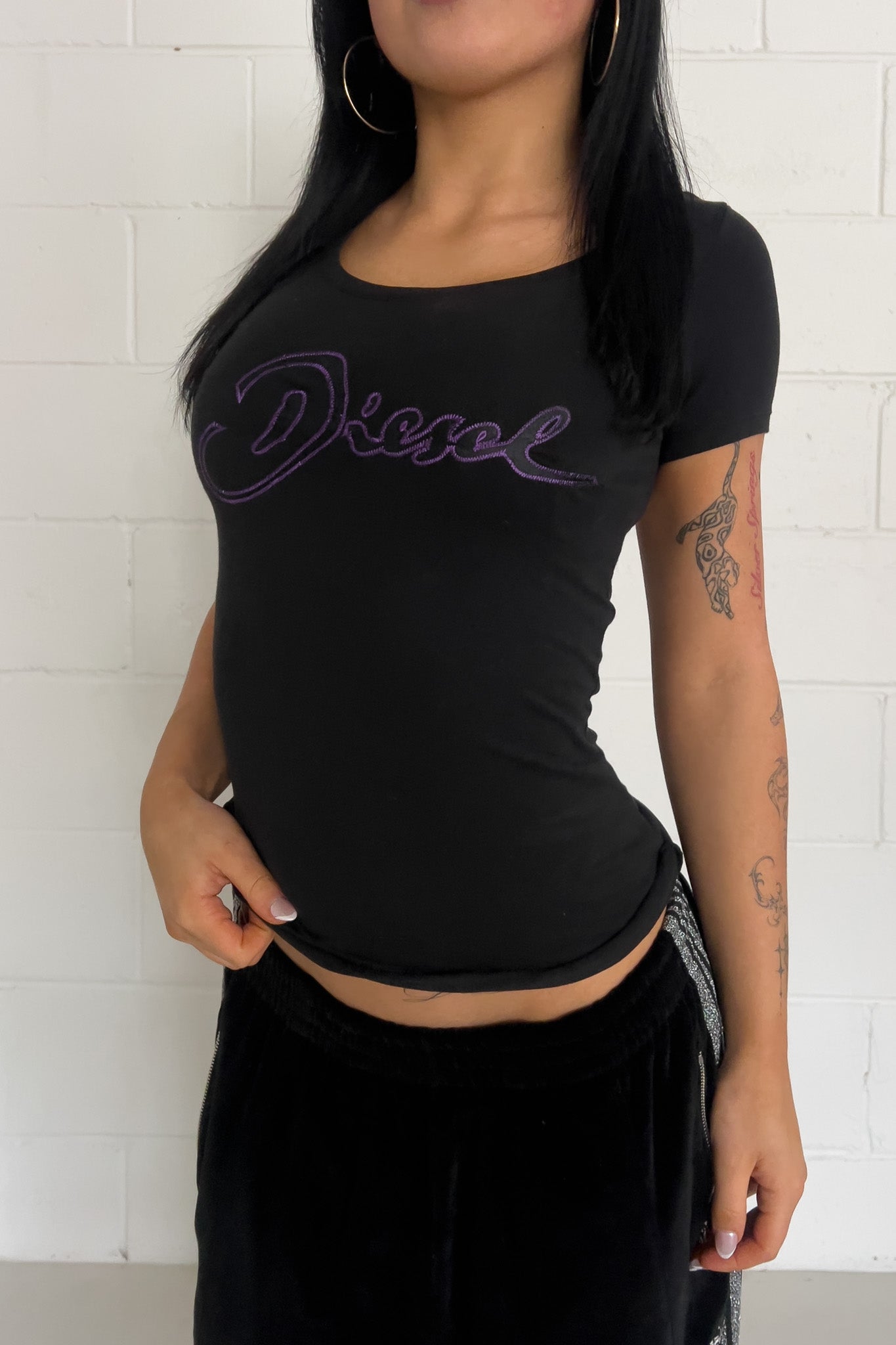 DIESEL black + purple top ★ Size labelled small