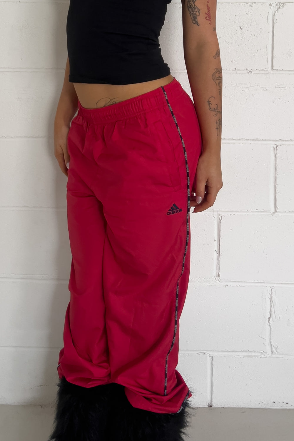 ADIDAS Red track pants ★ Size labelled medium