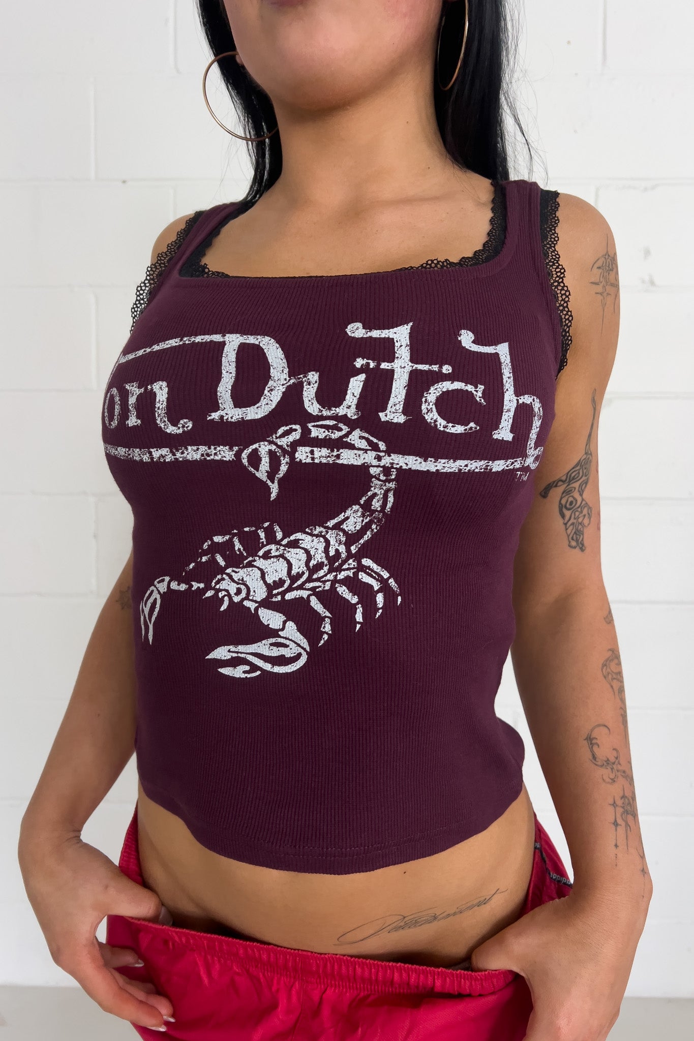 VONDUTCH burgundy tank ★ Size labelled small