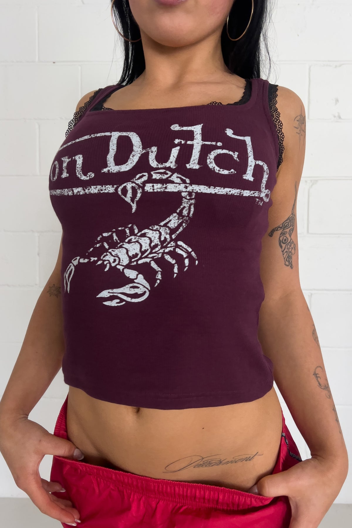 VONDUTCH burgundy tank ★ Size labelled small