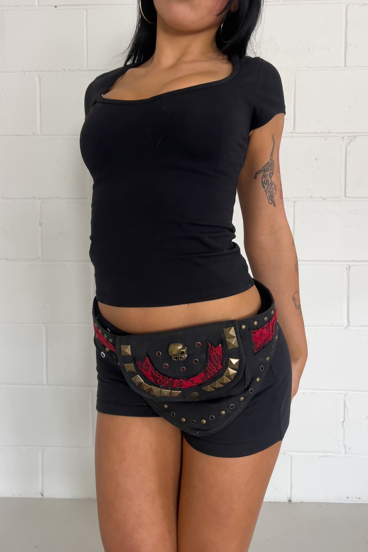 Black "skull" belt bag ★