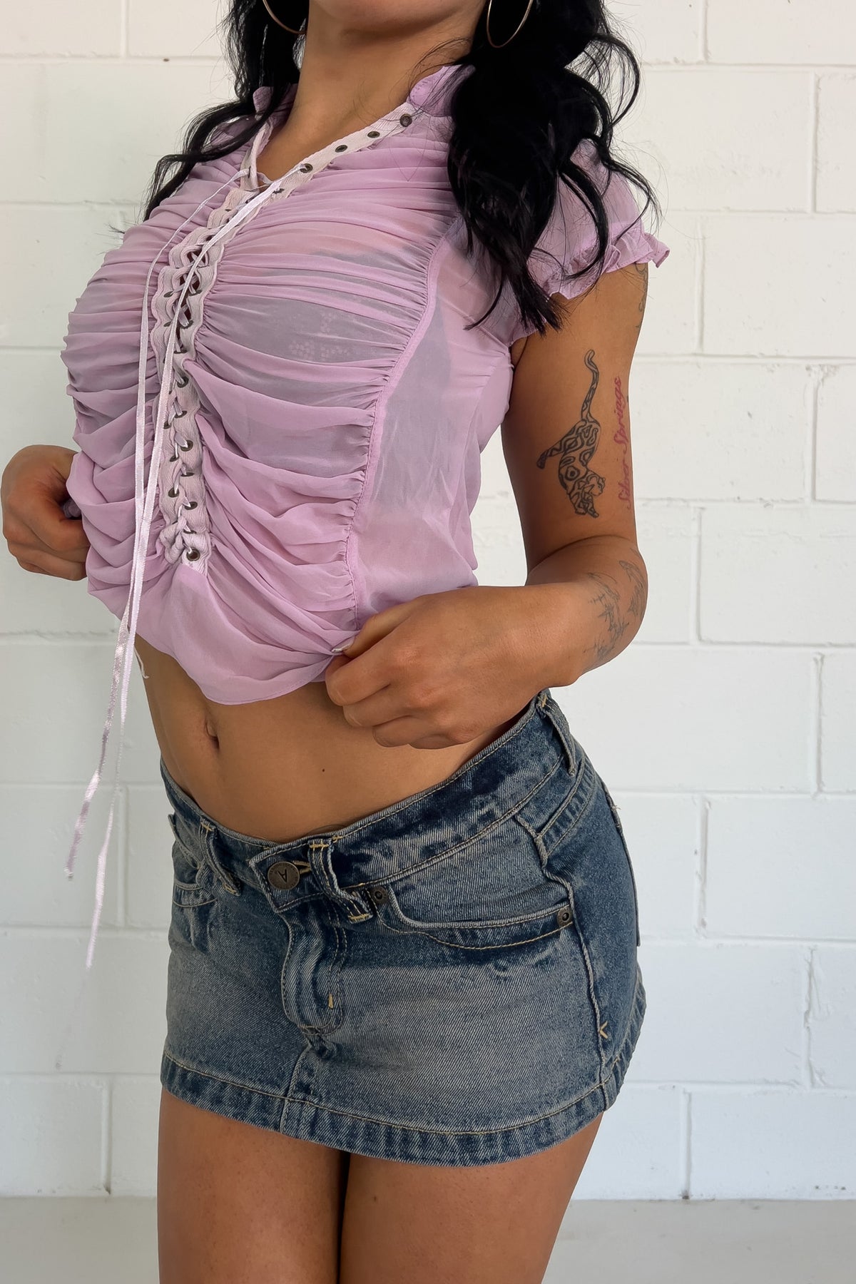 Purple flowy top ★ Size est large