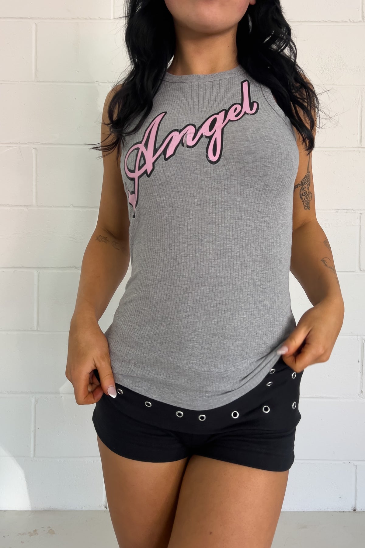 Grey angel tank ★ Size est small