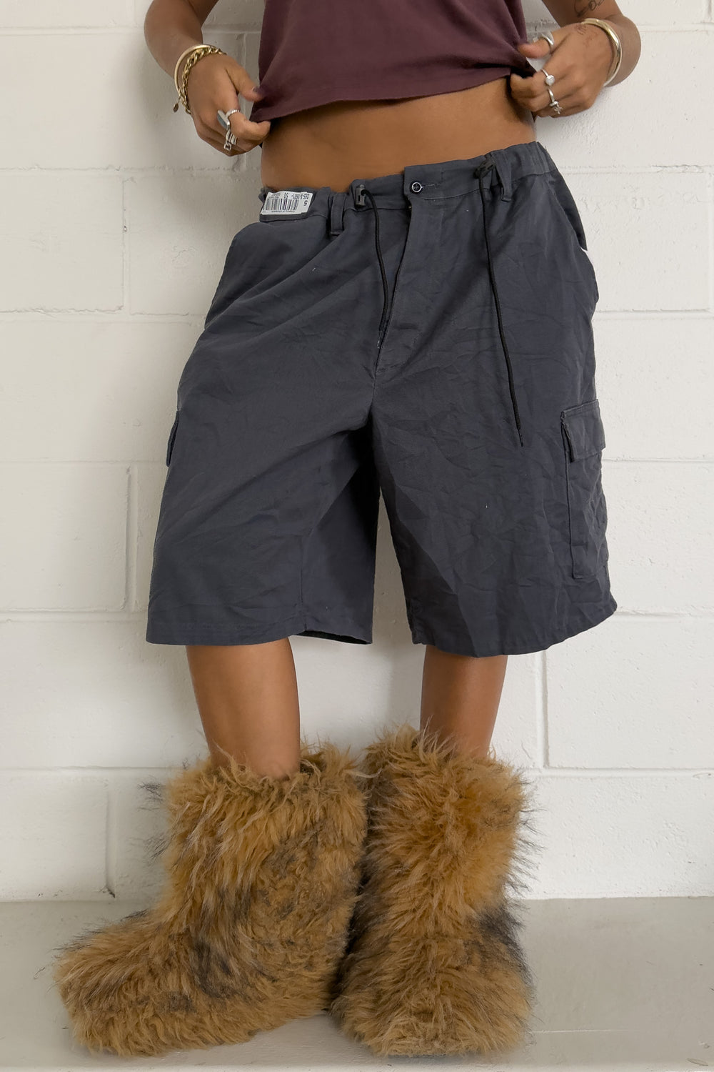 Navy baggy jorts ★ One size adjustable waist