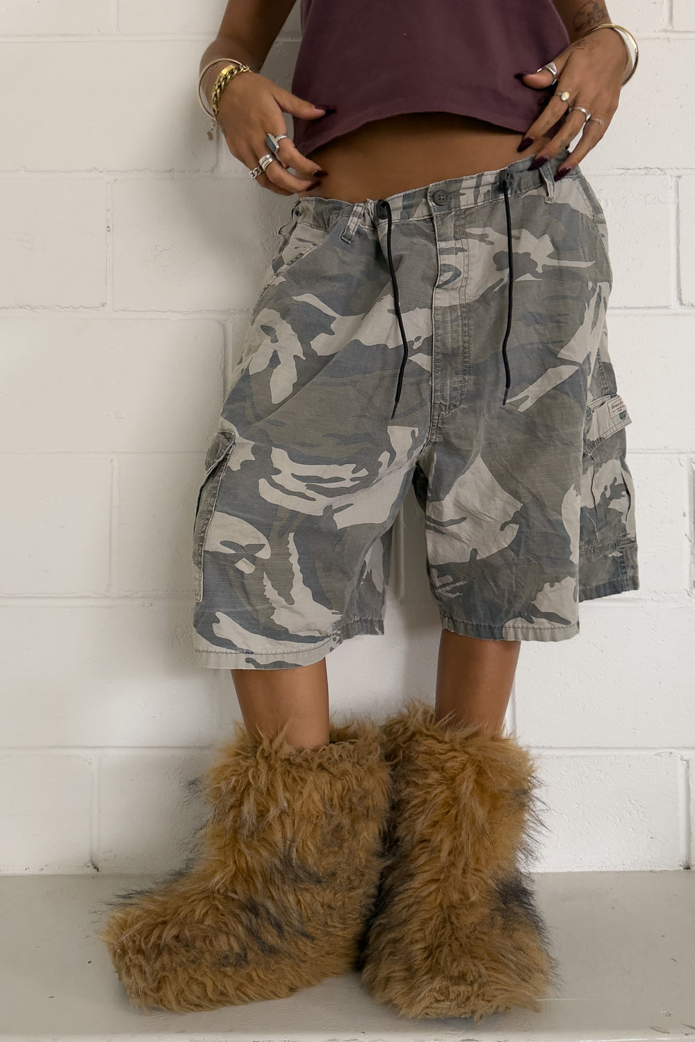 WRANGLER camo jorts ★ One size adjustable waist