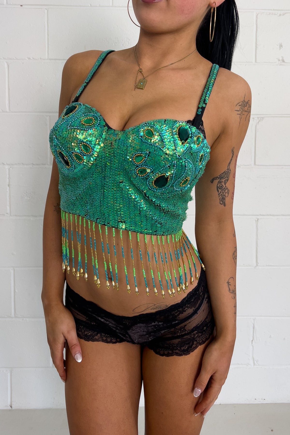 BRAZIL green festival top ★ Size est medium