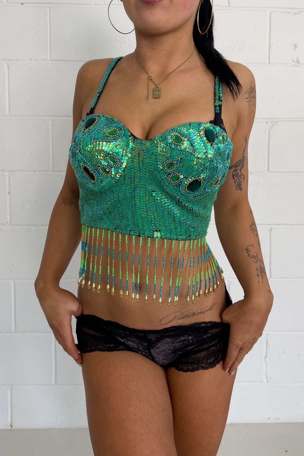 BRAZIL green festival top ★ Size est medium