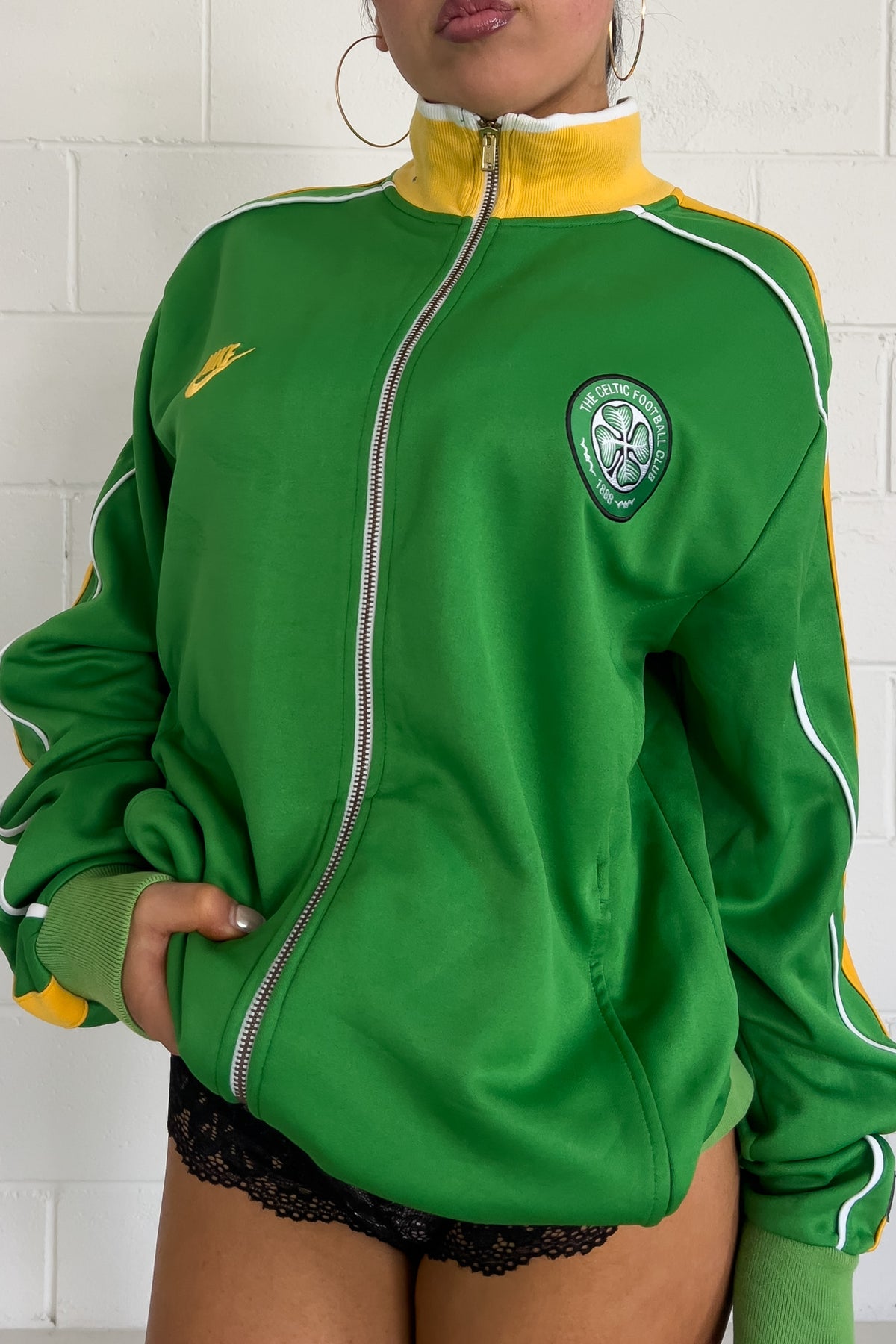 NIKE green "CELTIC" track jacket ★ Size labelled XL