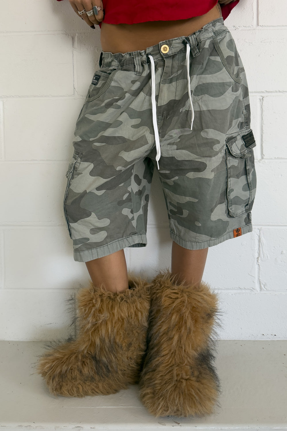 CROSSHATCH light camo shorts ★ one size adjustable waist