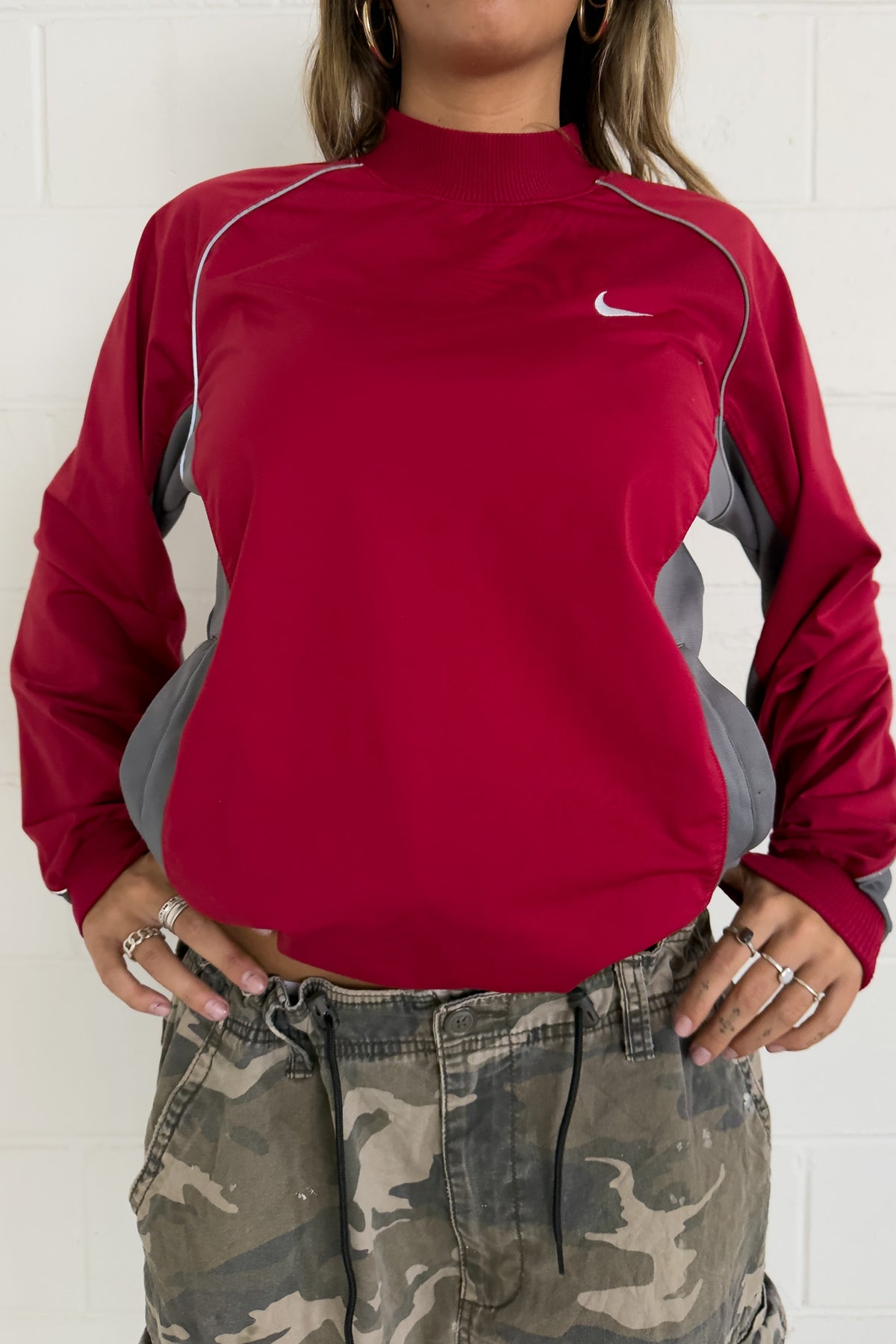 NIKE red windbreaker ★ Size small