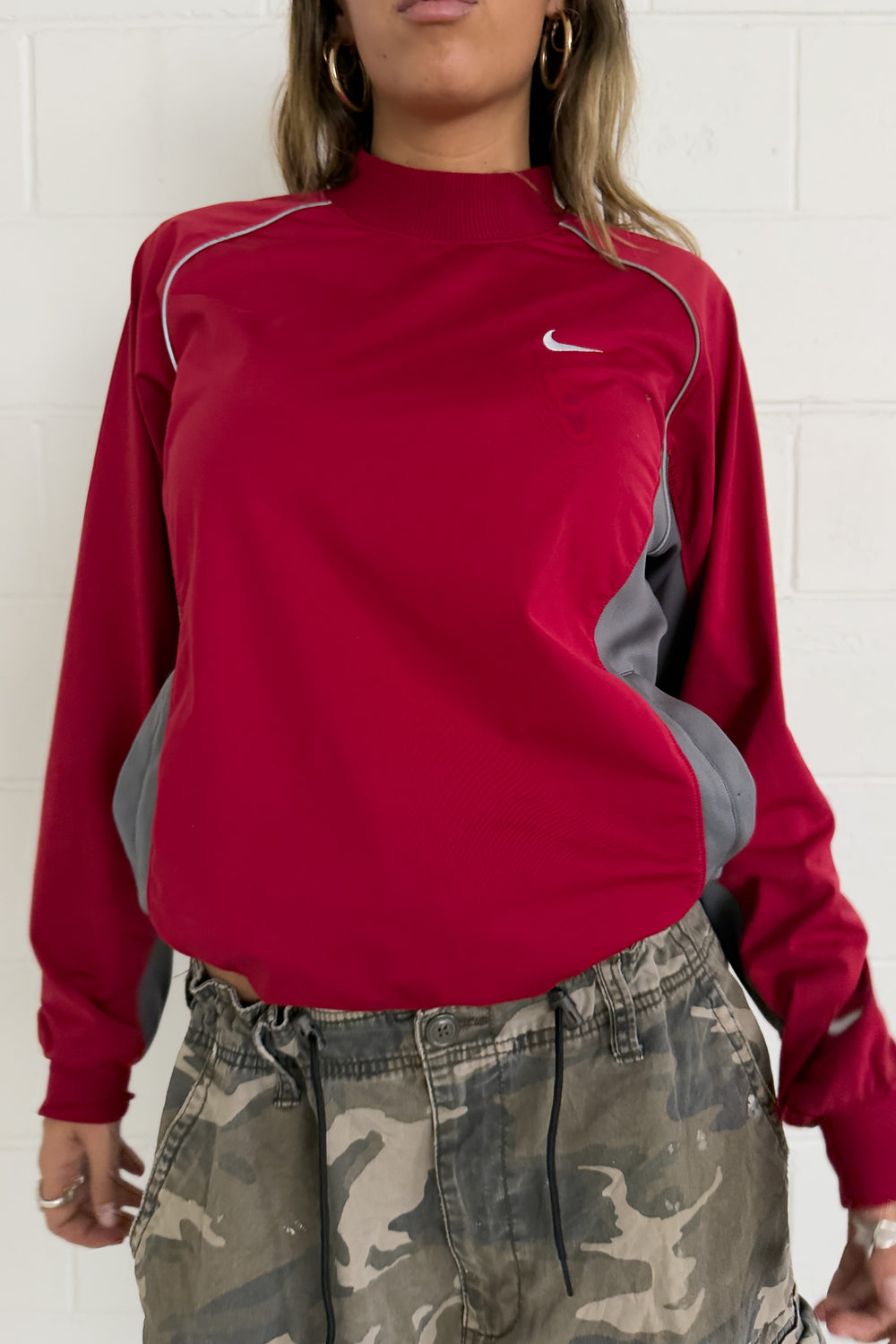 NIKE red windbreaker ★ Size small