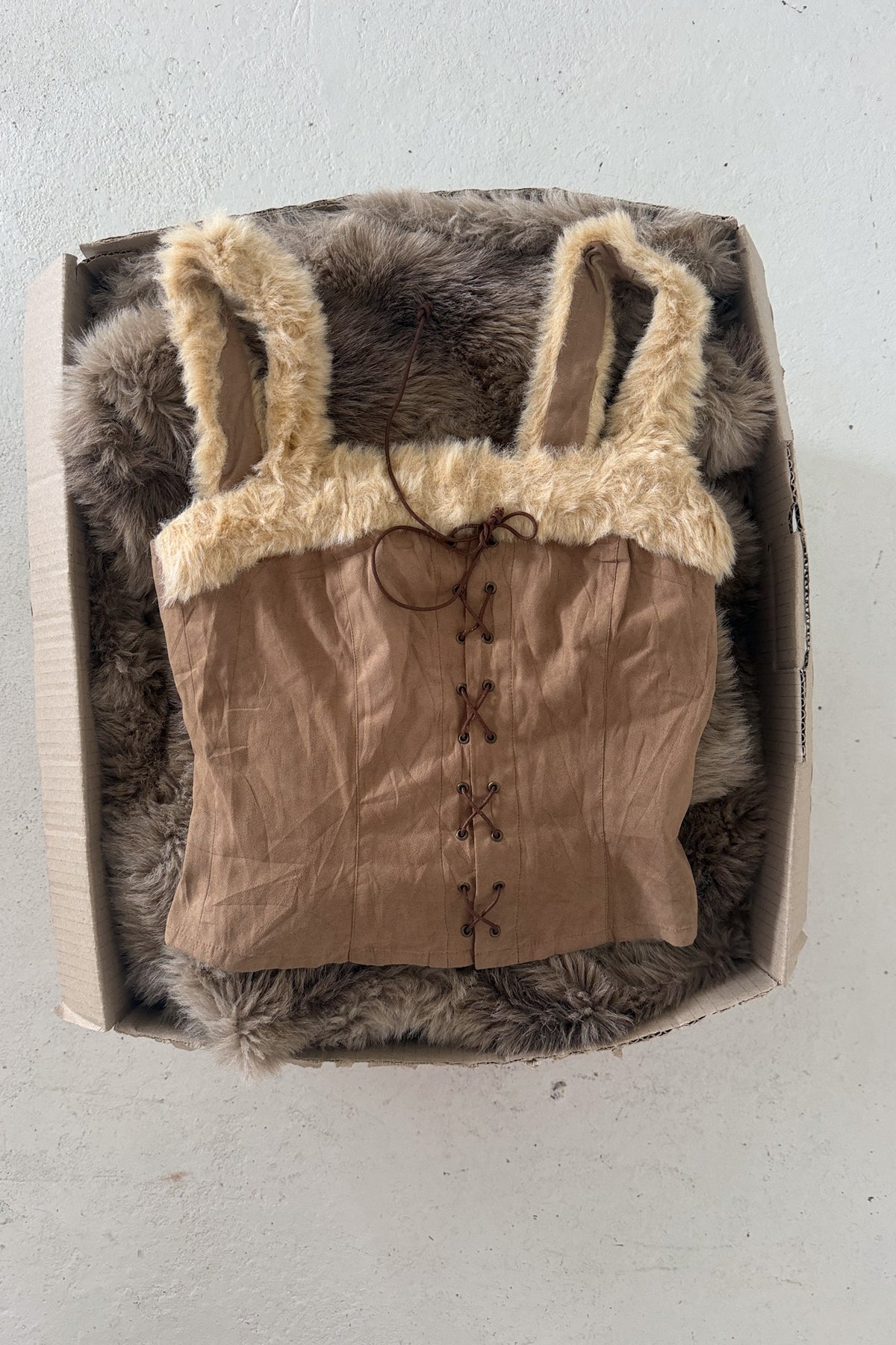 FURR tanned festival top ★ Size est medium