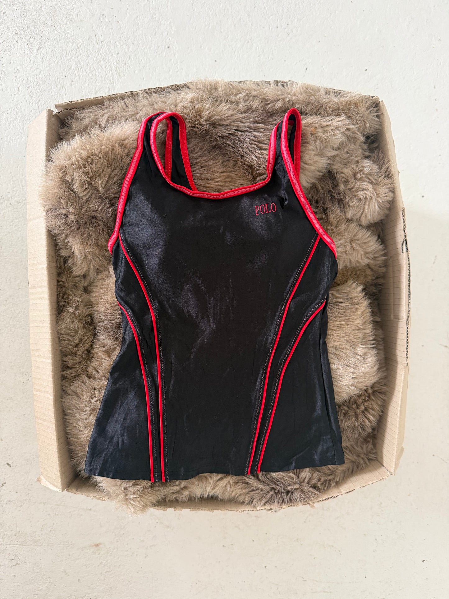 Polo red + black sport tank ★ Size est small