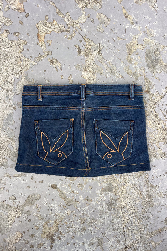 PLAYBOY dark denim micro skirt