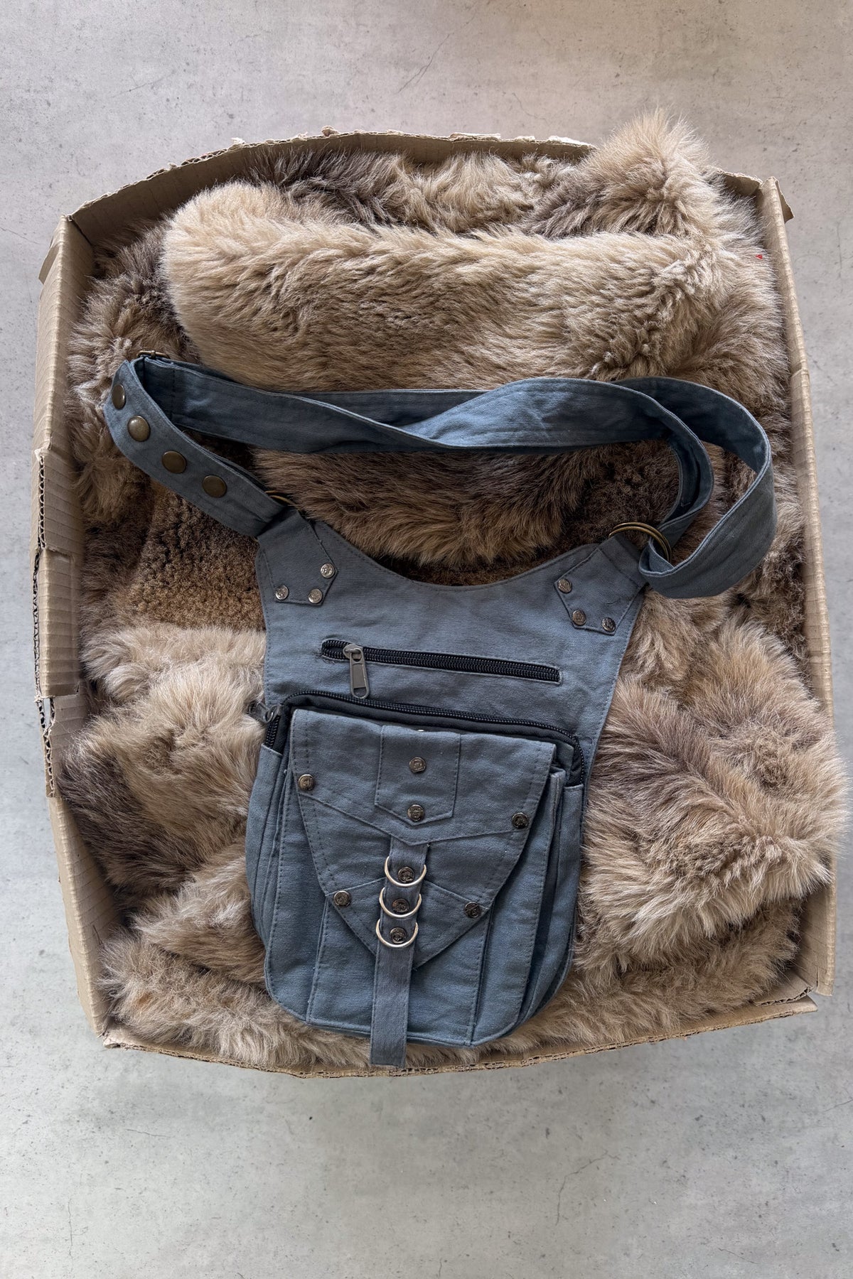 Navy festival belt bag ★