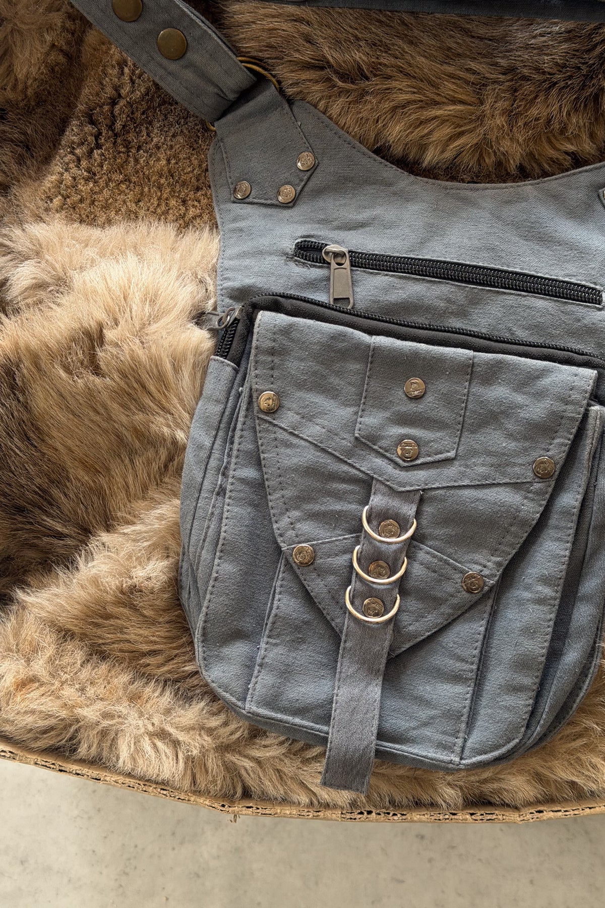Navy festival belt bag ★