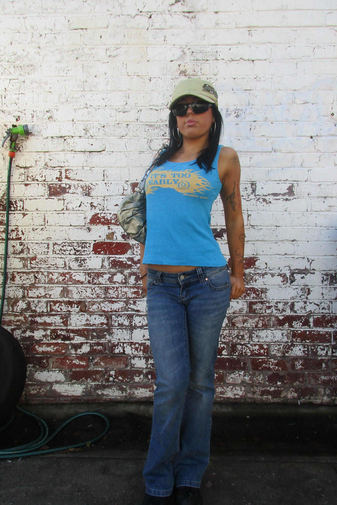 JFSR "its too early"blue tank ★ Size est small