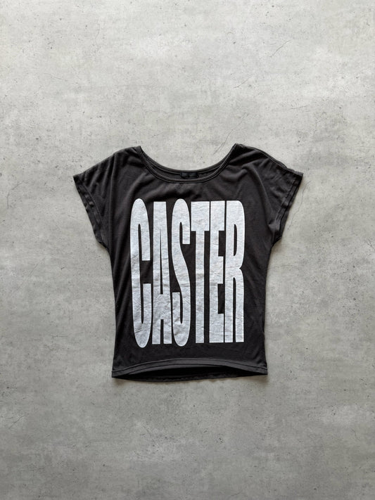 Charcoal "caster" graphic top ★ Size est medium (fits all)