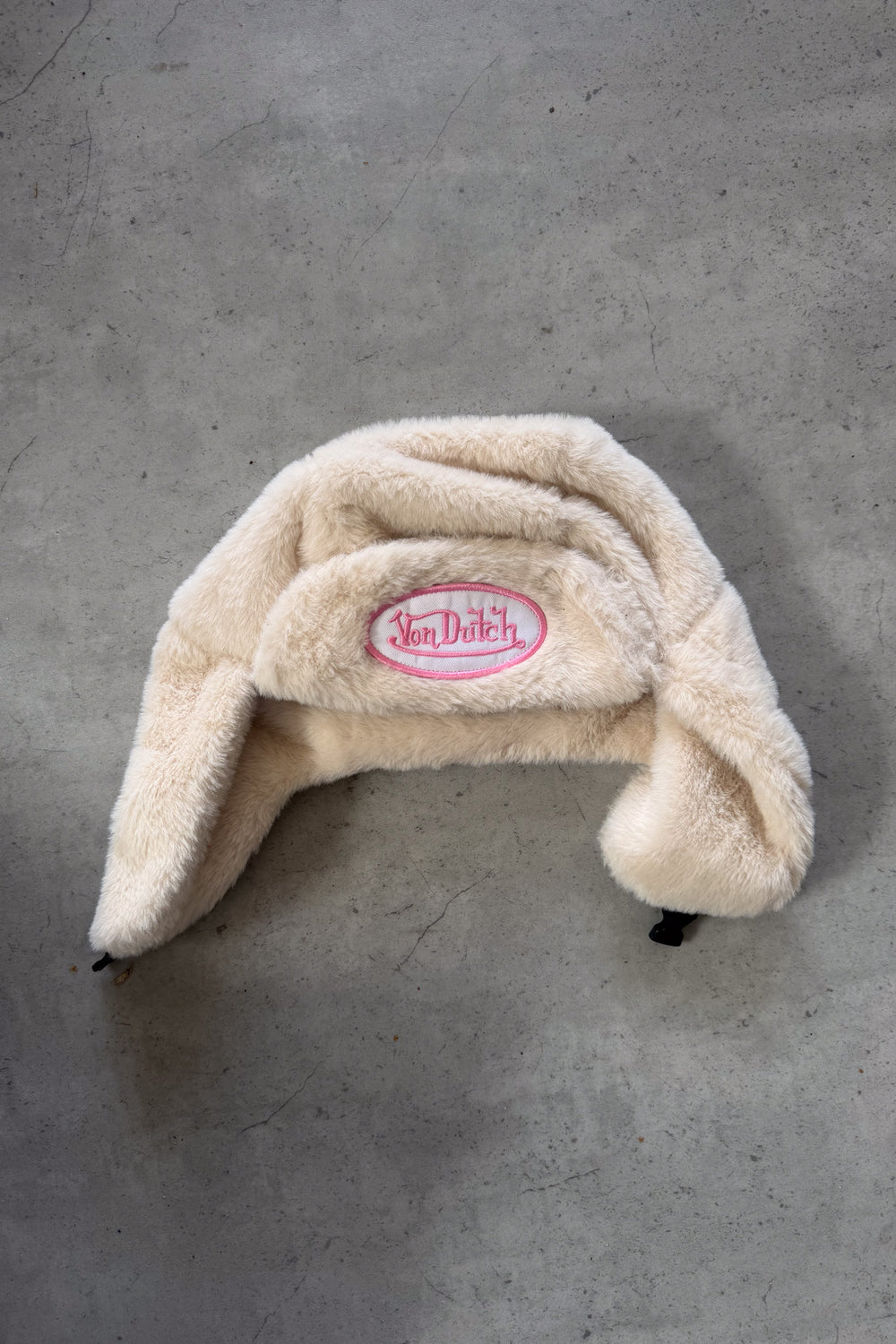 VON DUTCH white fluffy festival hat ★