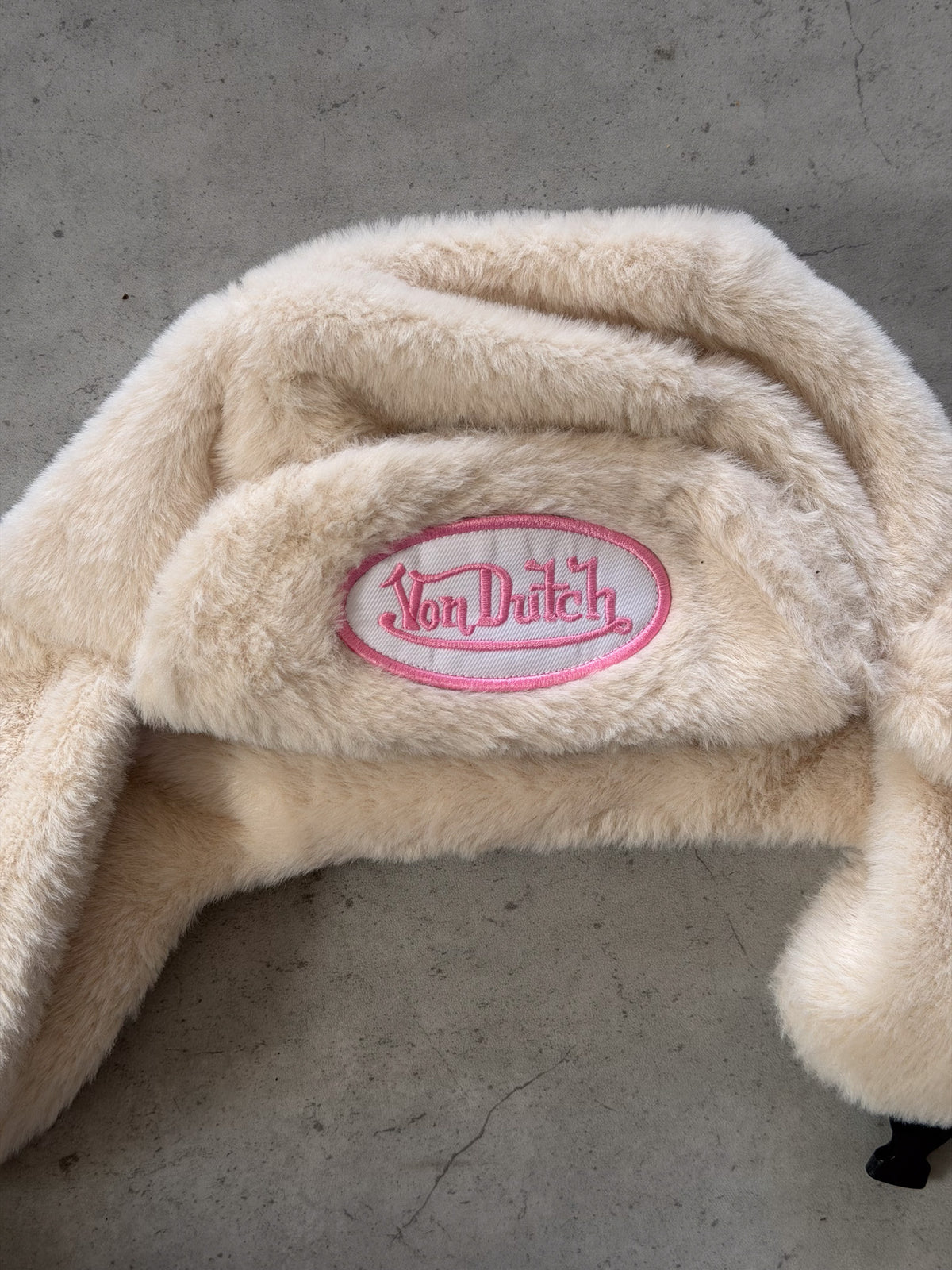VON DUTCH white fluffy festival hat ★