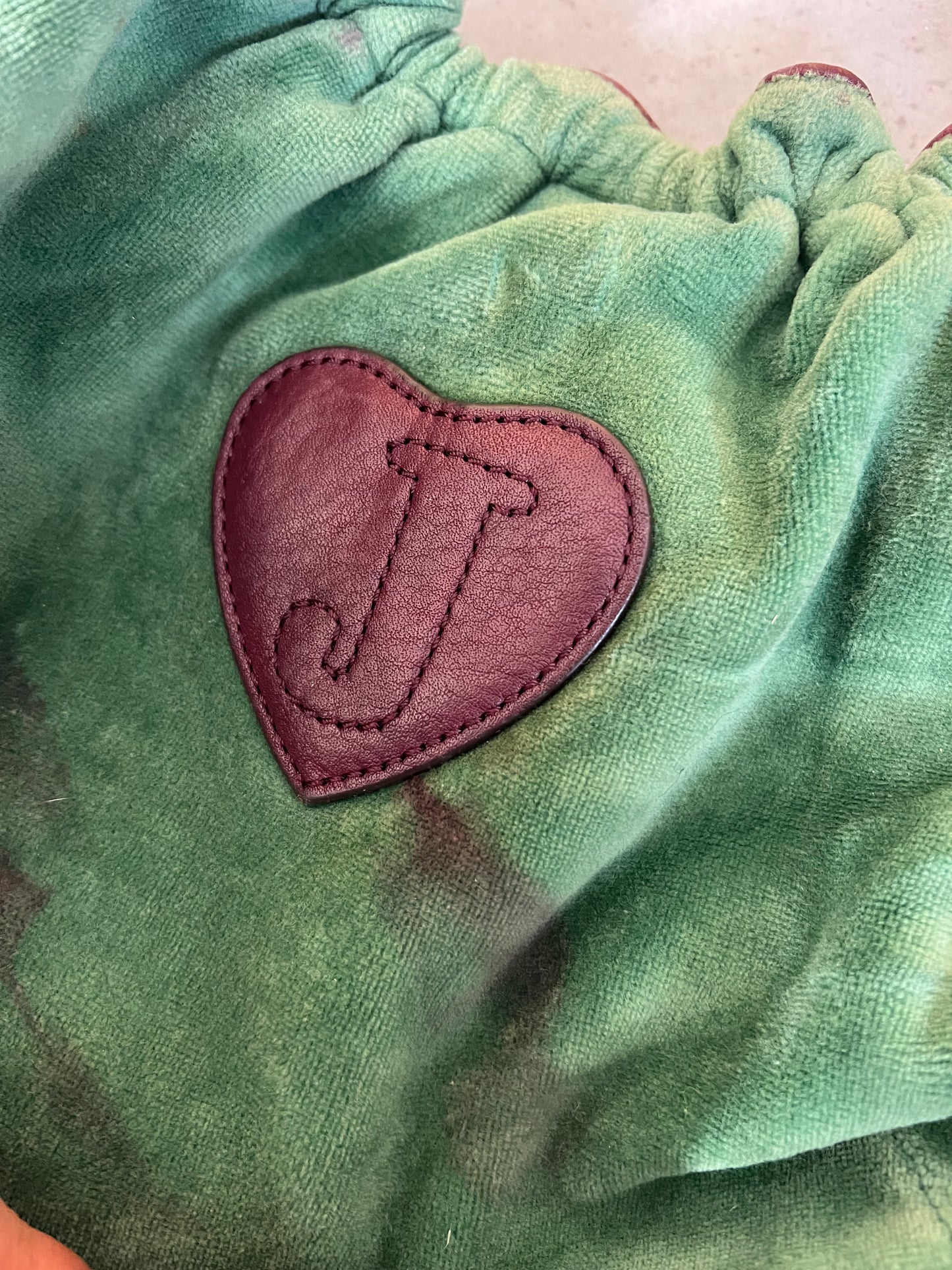 JUICY COUTURE green + purple velour bubble bag ★ RARE