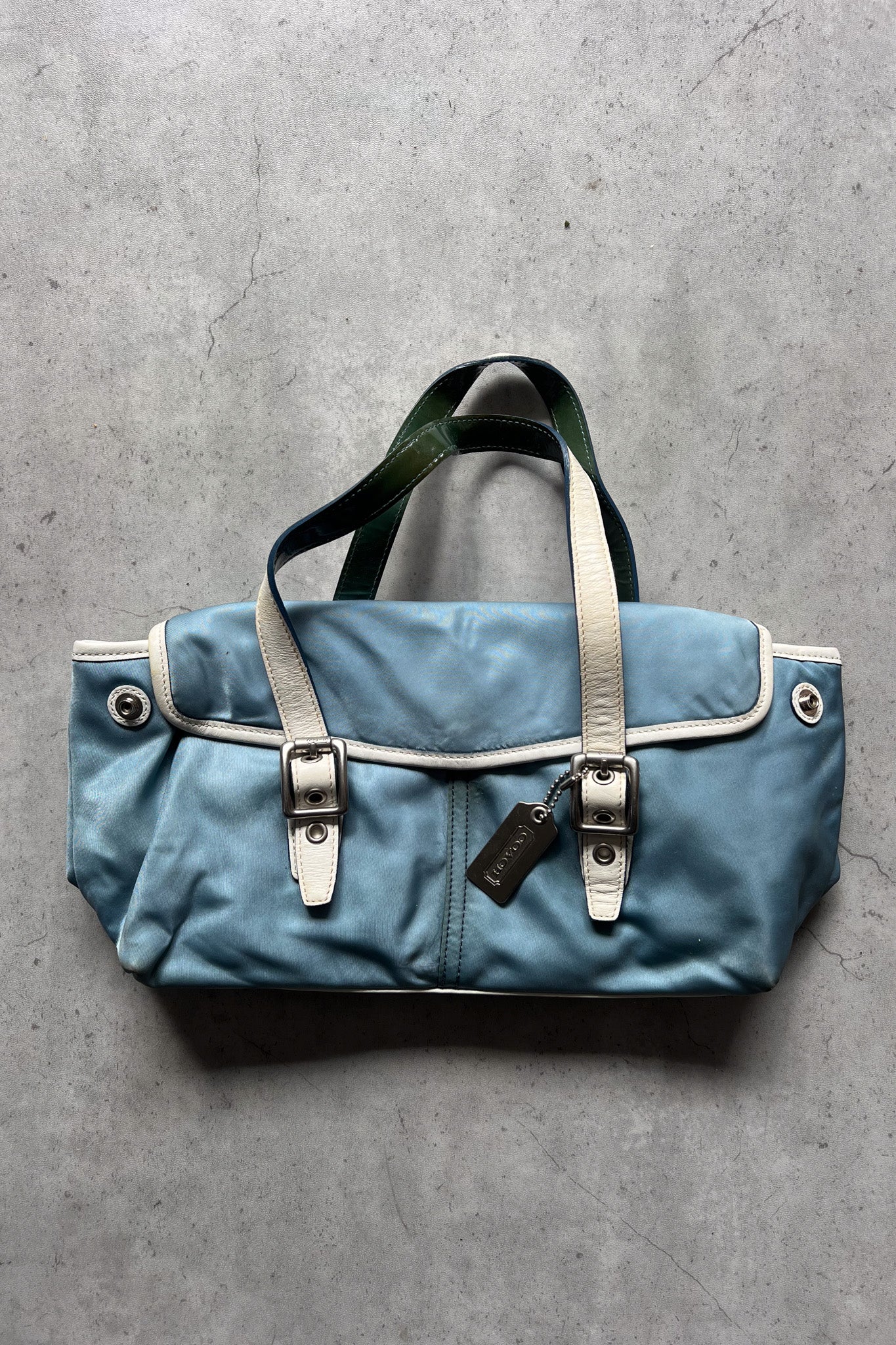 COACH blue buckle shoulder-bag ★