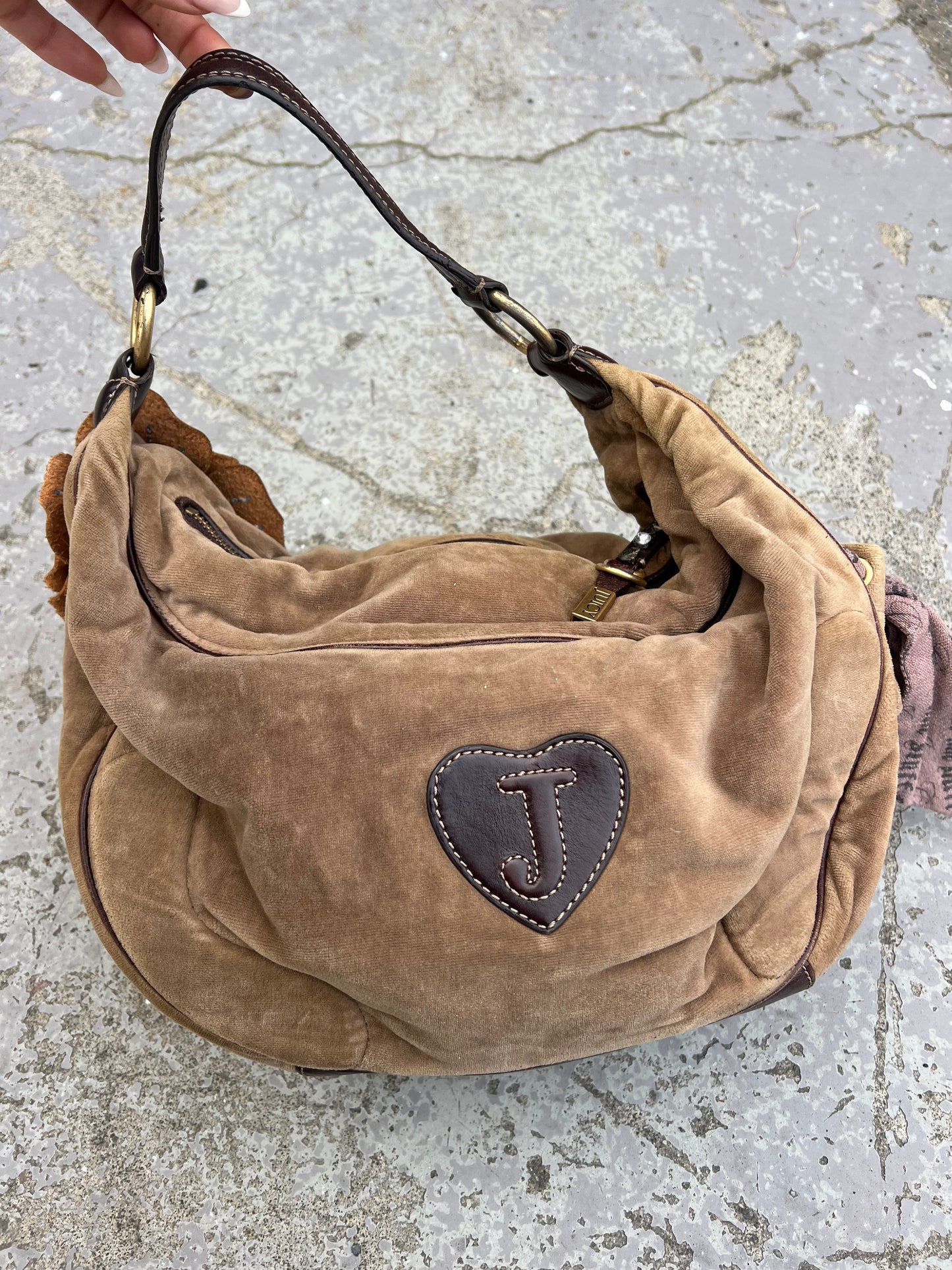 JUICY COUTURE BOLSA velour rare 90's  handbag ★