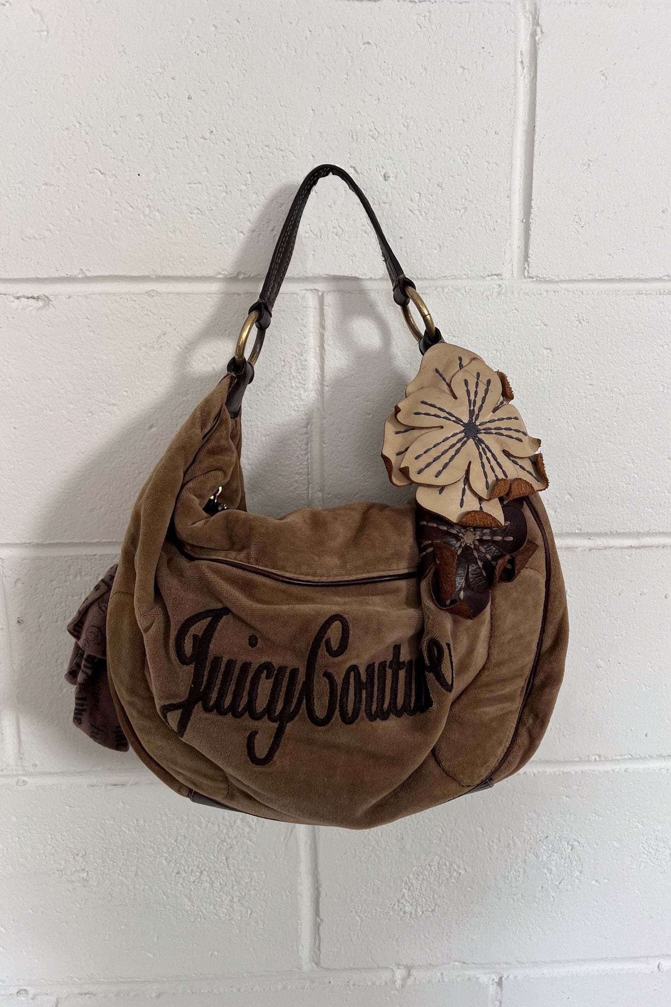 JUICY COUTURE BOLSA velour rare 90's  handbag ★